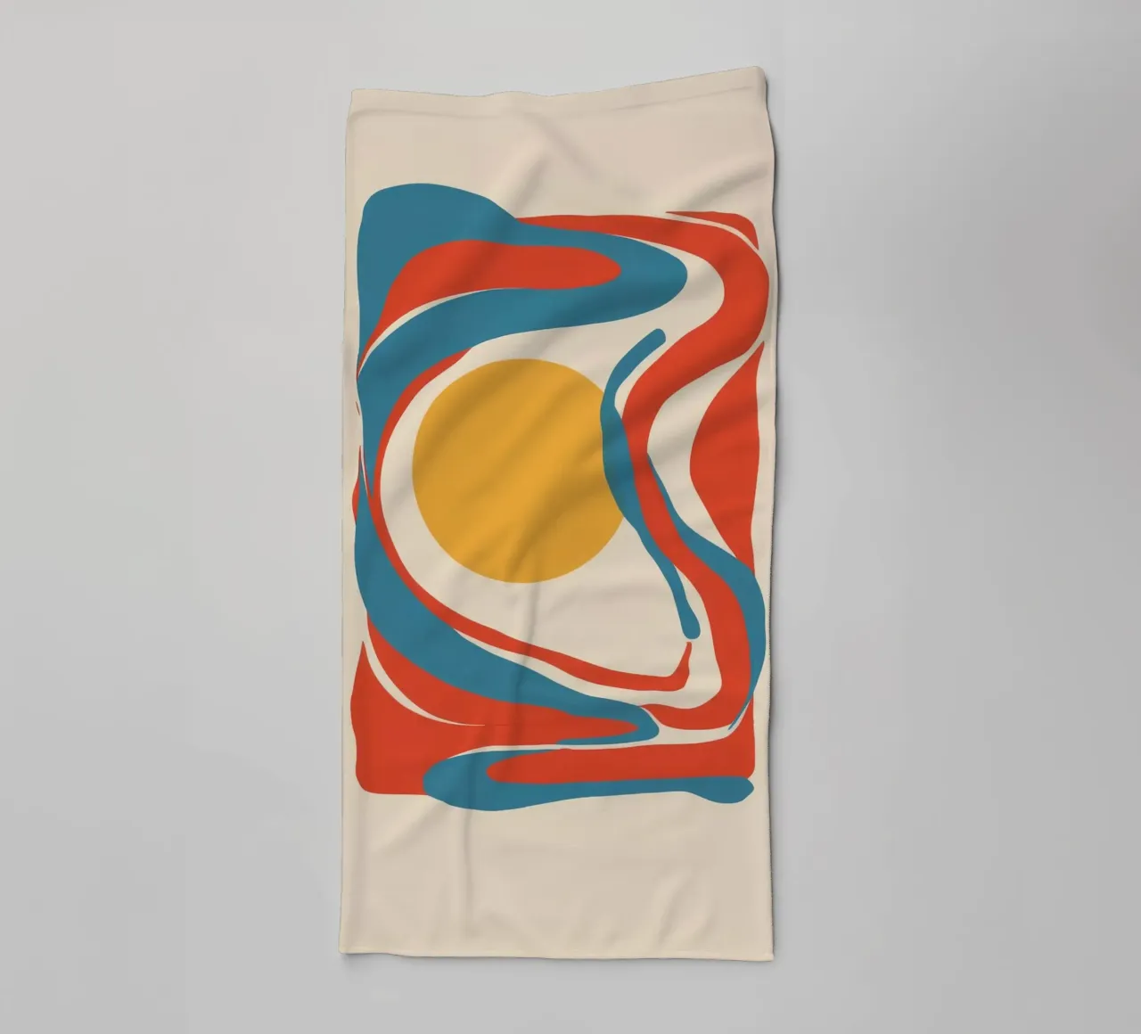 Primordiale Vorm Abstract badhanddoek van Stone Patina