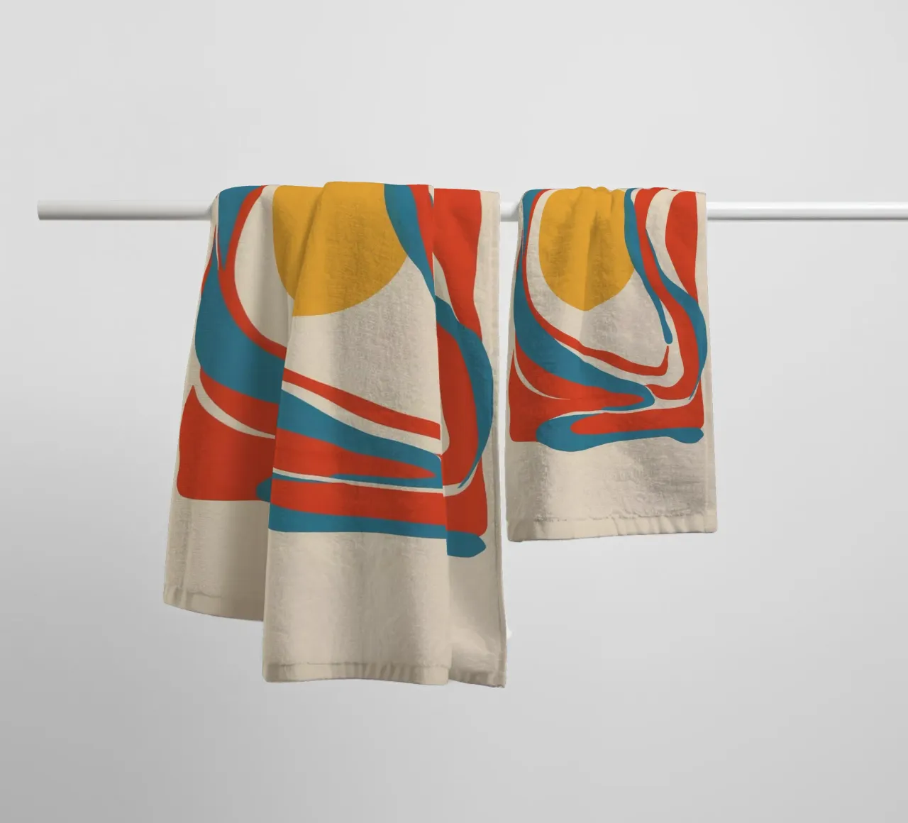 Primordiale Vorm Abstract badhanddoek van Stone Patina