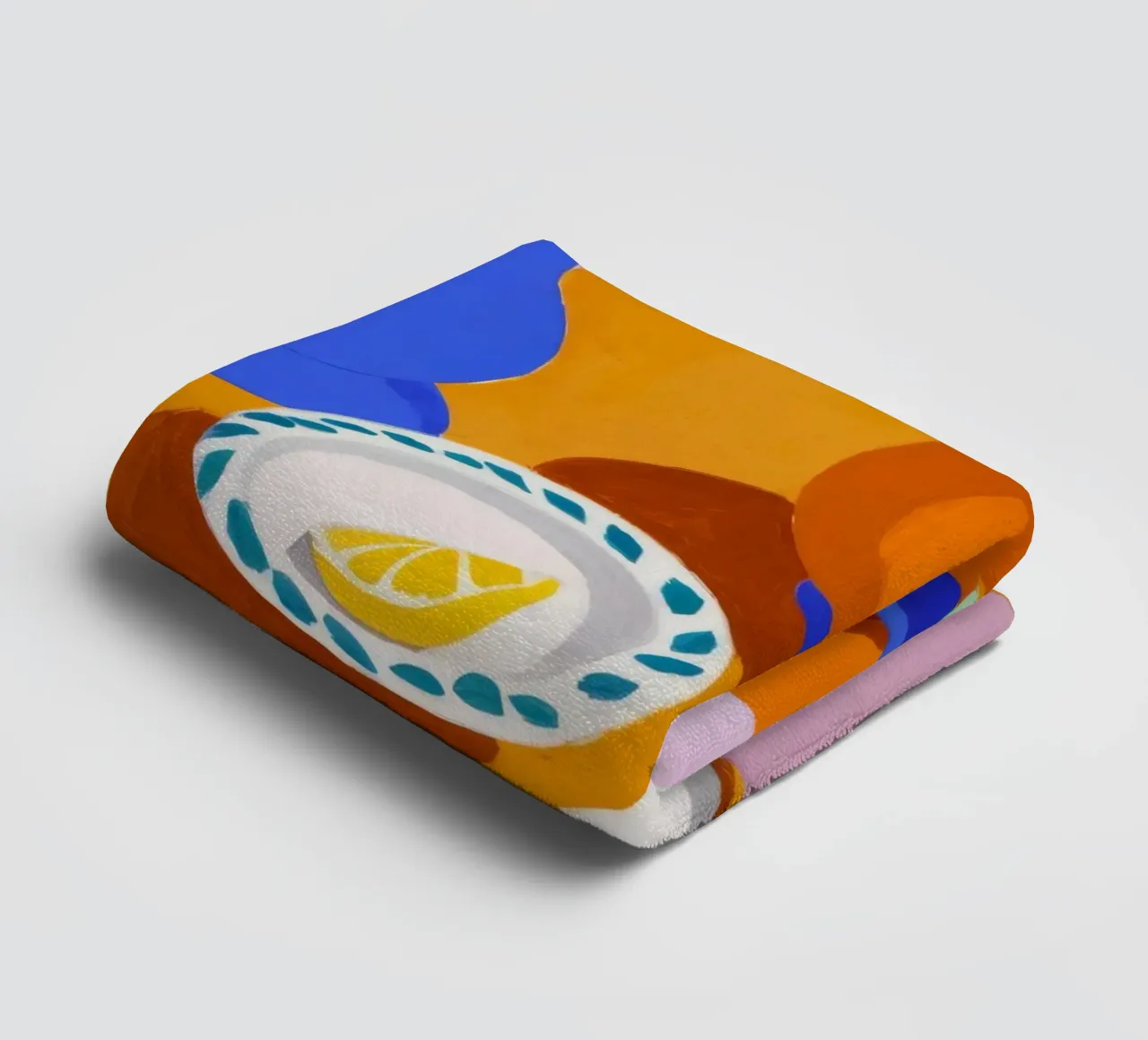 Orange Pitcher Lemons towel by Haven Mirage