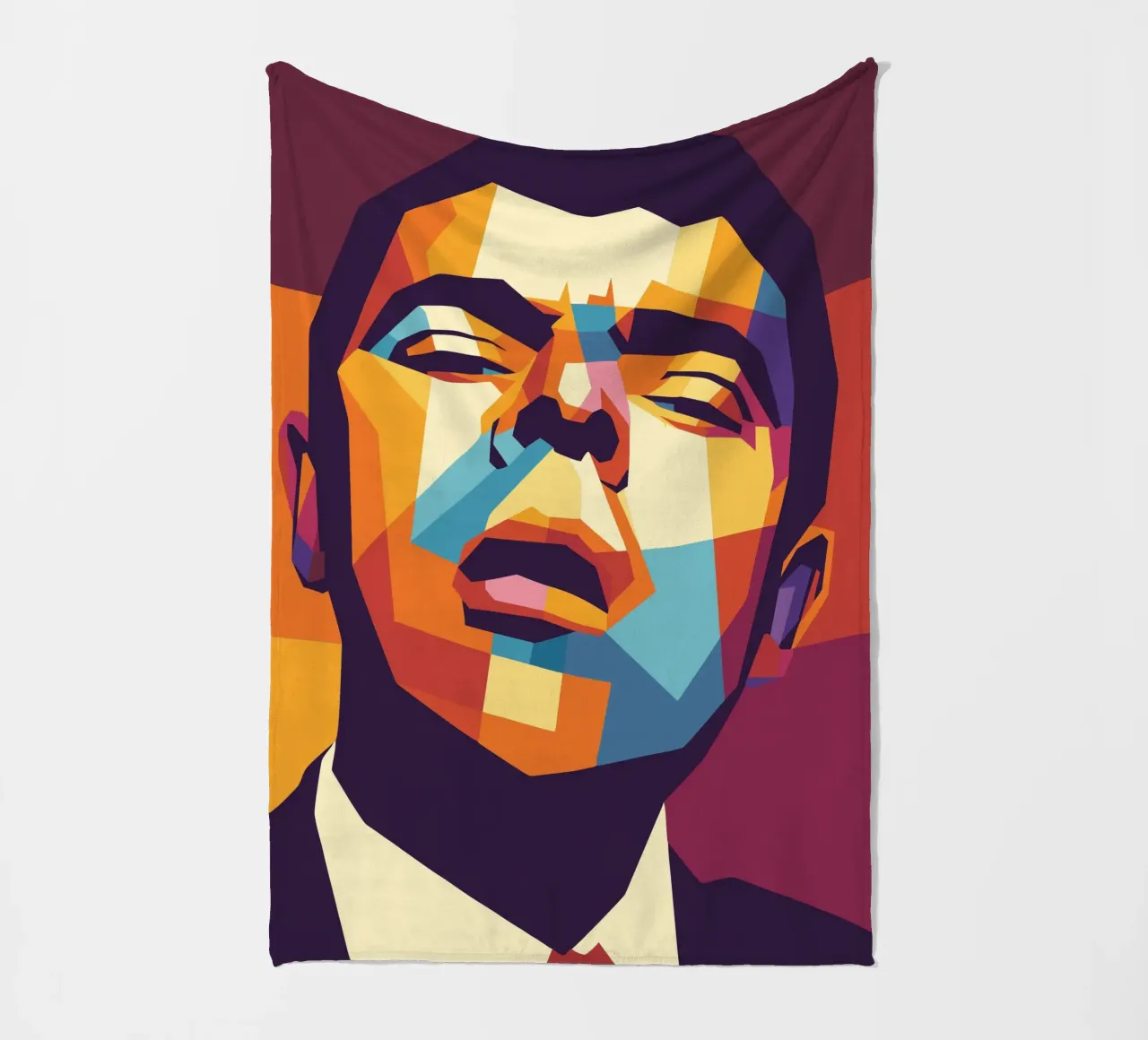 rowan atkinson retro pop kunst wpap Fleecedecke von aiswa