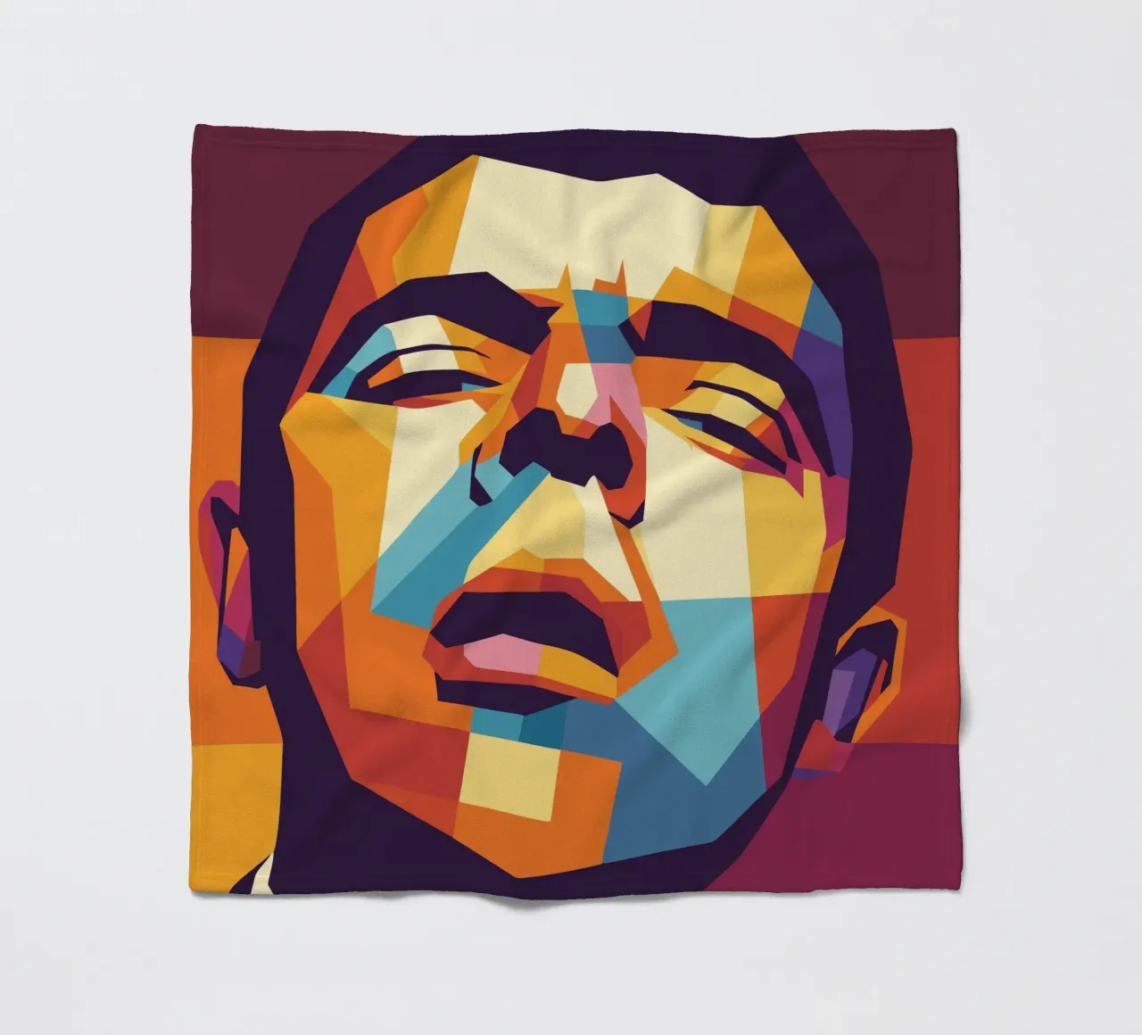 rowan atkinson retro pop kunst wpap Fleecedecke von aiswa