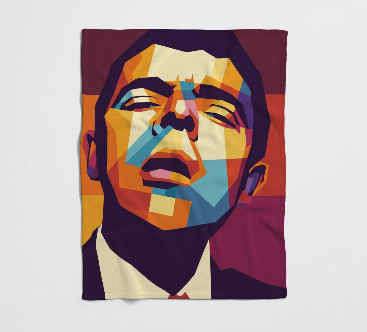 rowan atkinson retro pop kunst wpap Fleecedecke von aiswa