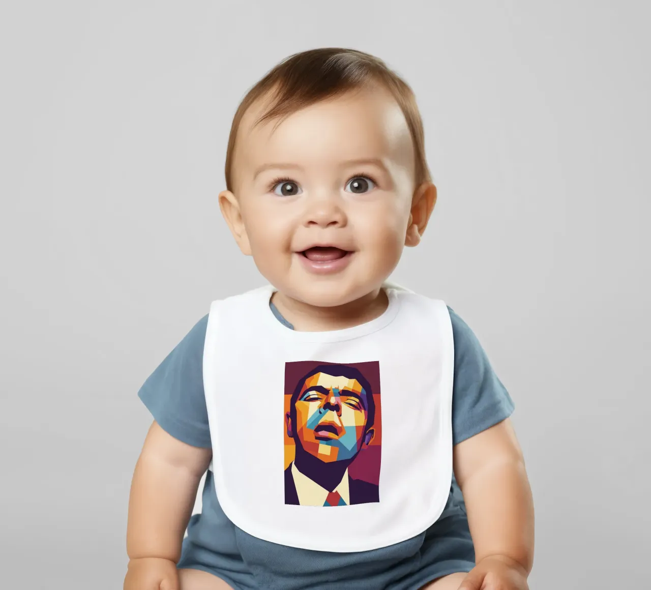 rowan atkinson retro pop kunst wpap Babylätzchen von aiswa