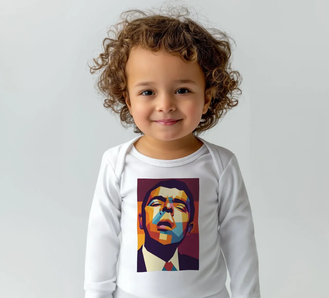 rowan atkinson retro pop art wpap body neonato maniche lunghe da aiswa