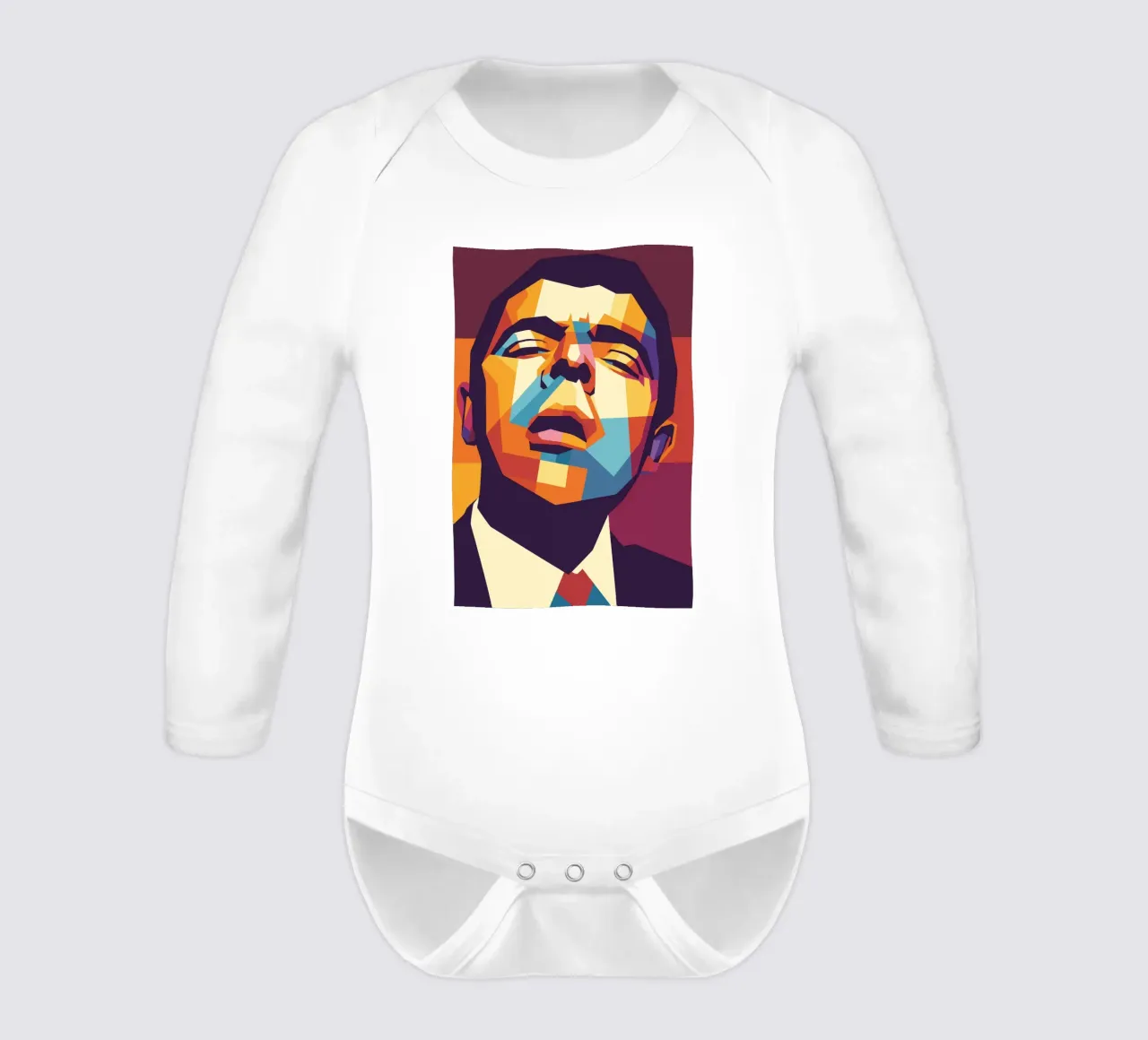 rowan atkinson retro pop art wpap body neonato maniche lunghe da aiswa