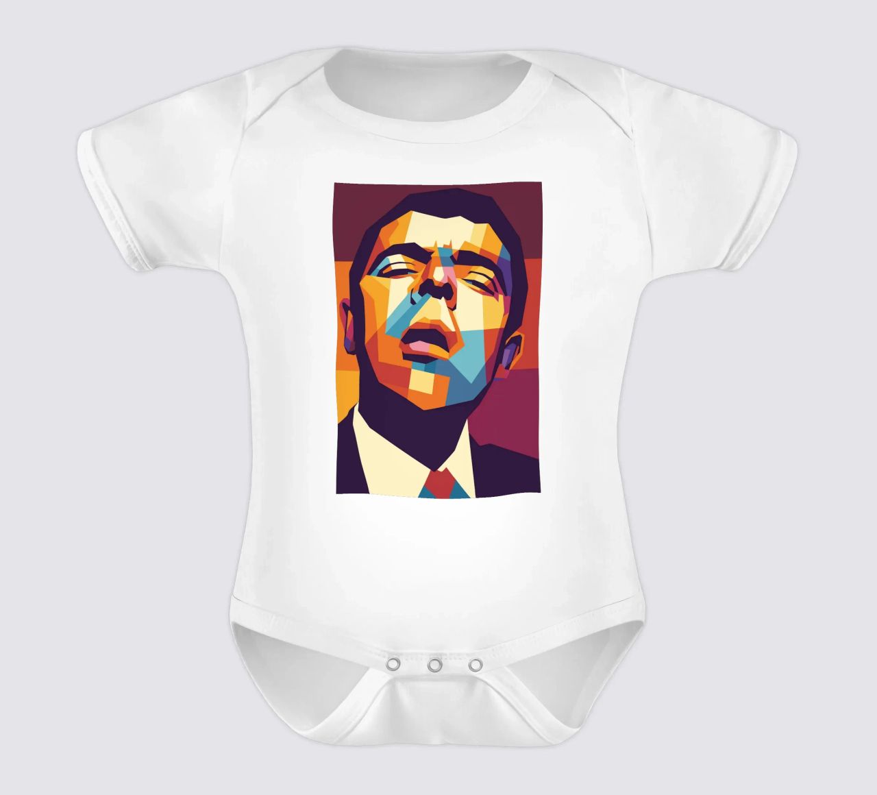 rowan atkinson retro pop art wpap body neonato maniche corte da aiswa
