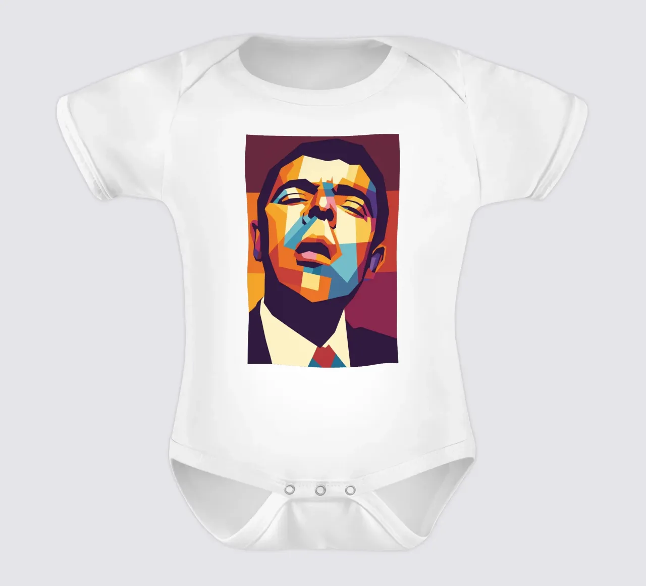 rowan atkinson retro pop art wpap body neonato maniche corte da aiswa