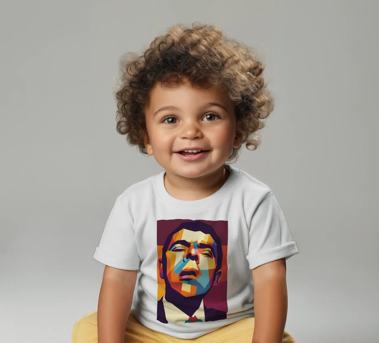 rowan atkinson retro pop art wpap maglietta neonato da aiswa