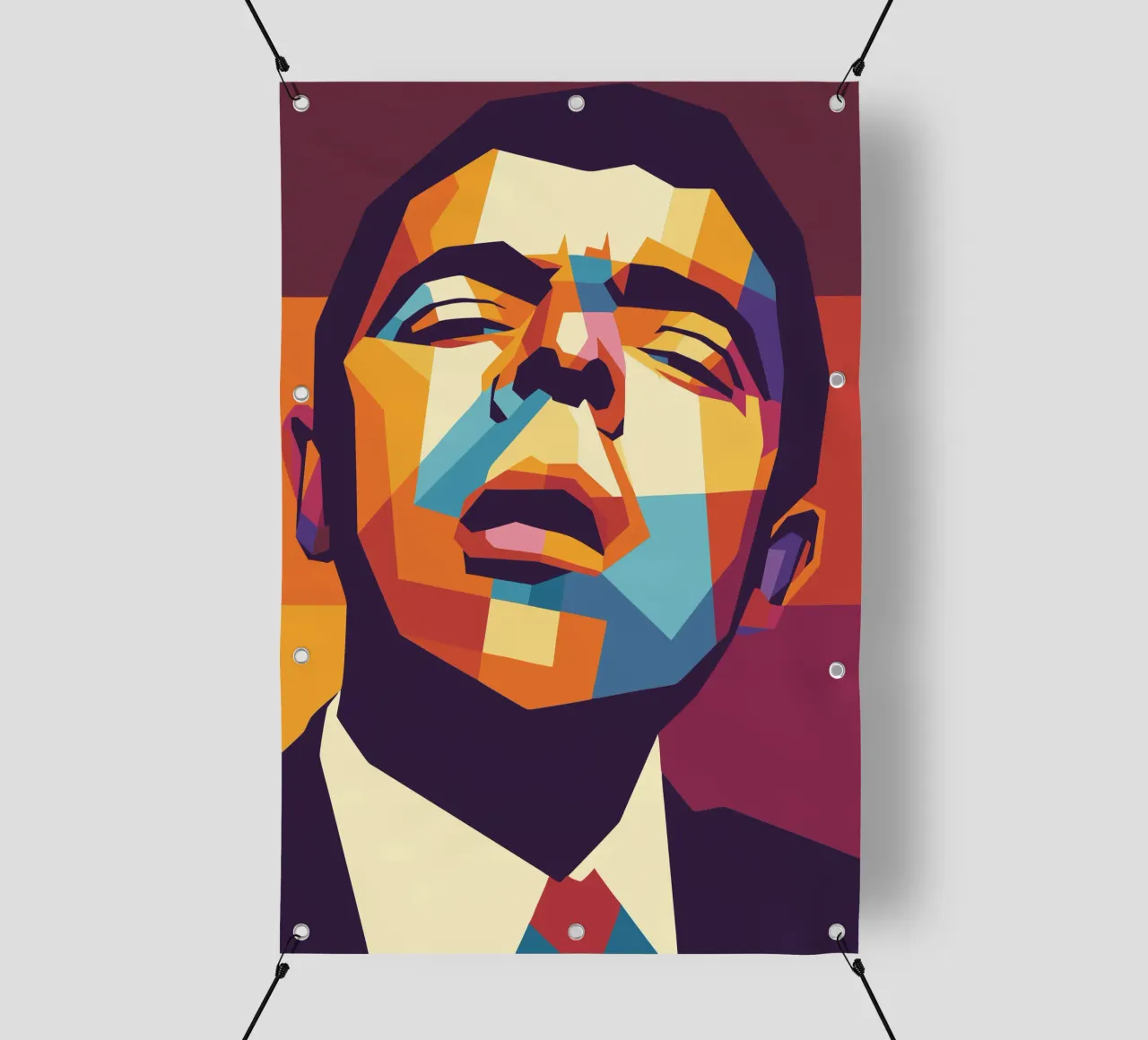 rowan atkinson retro pop art wpap telo in pvc da aiswa