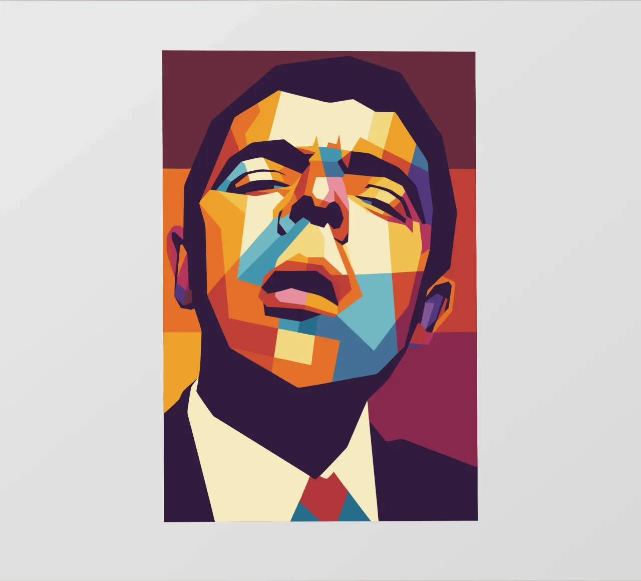 rowan atkinson retro pop art wpap telo in pvc da aiswa