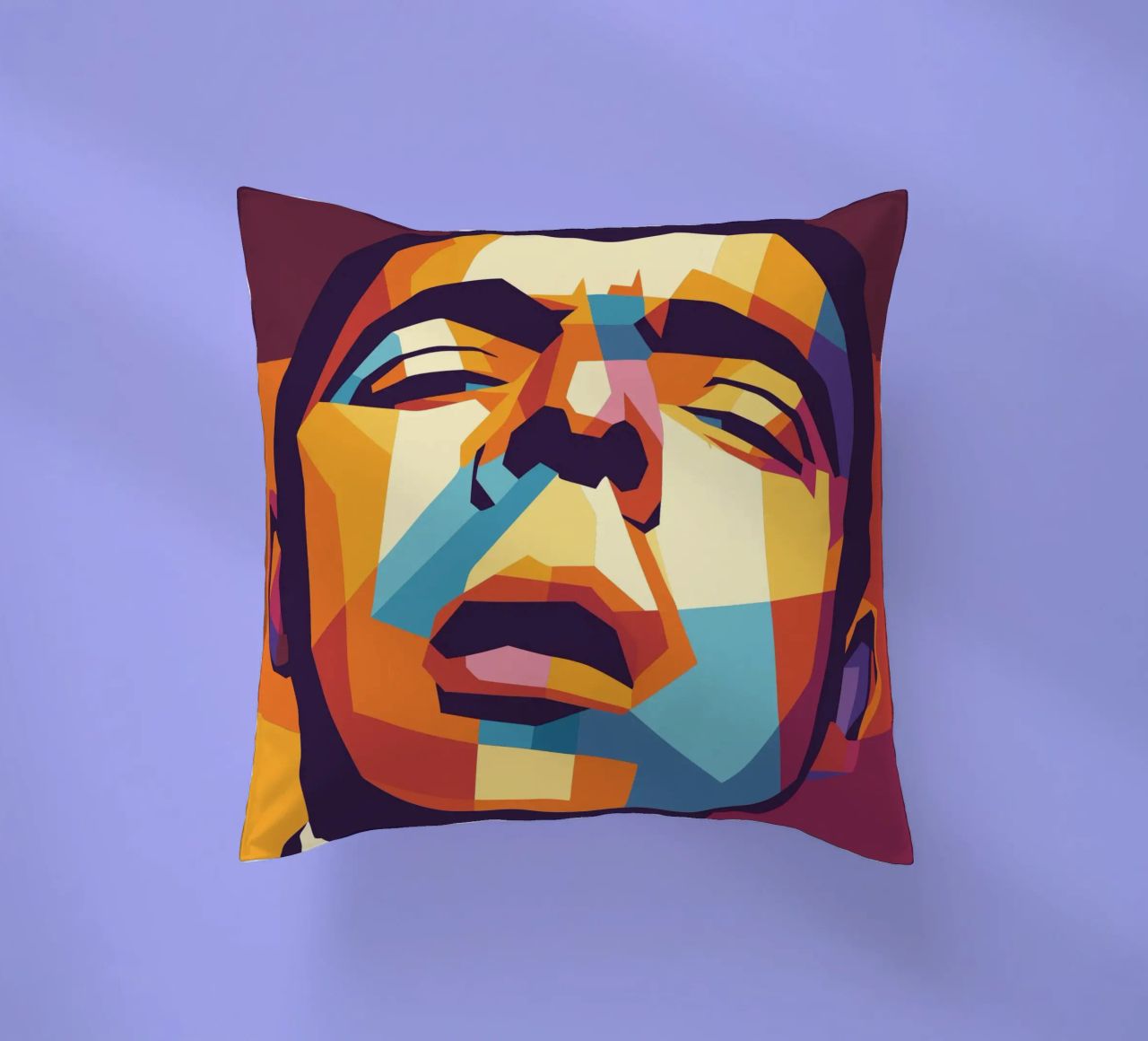rowan atkinson retro pop art wpap cuscino da aiswa