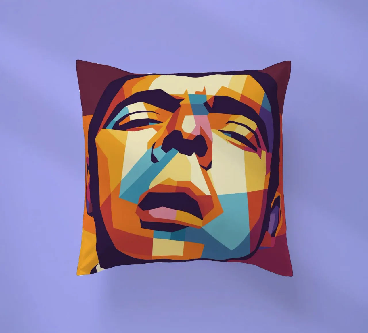 rowan atkinson retro pop art wpap cuscino da aiswa