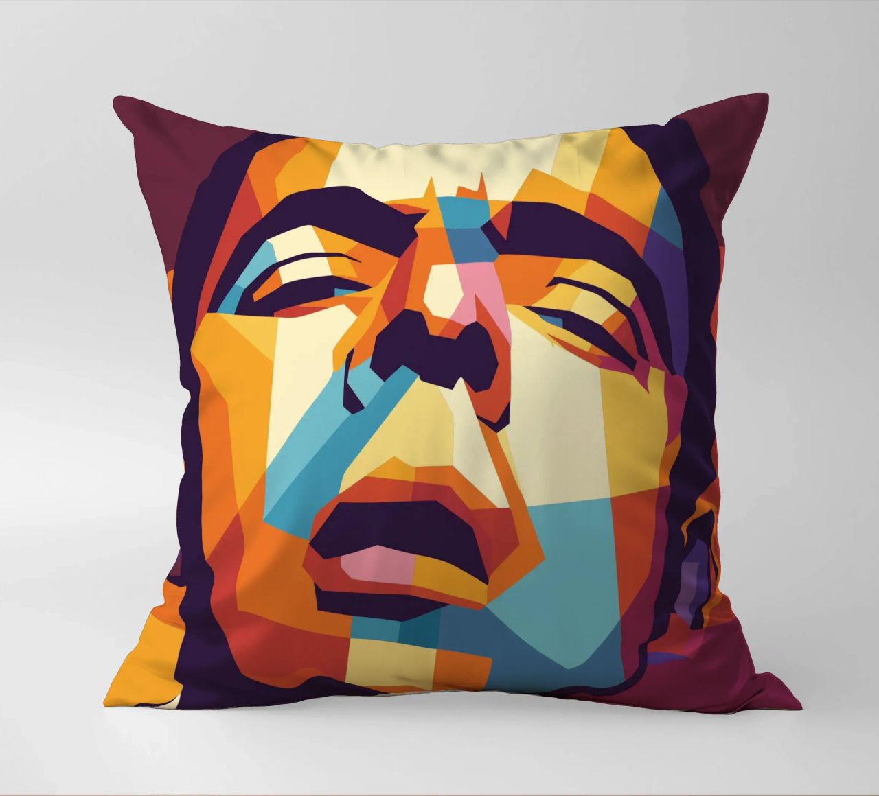 rowan atkinson retro pop art wpap cuscino da aiswa