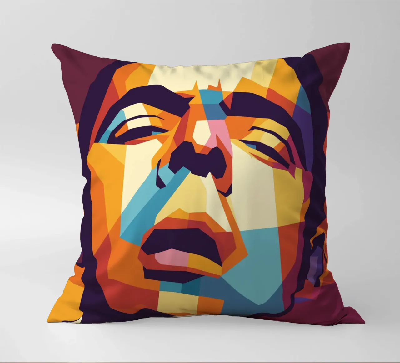 rowan atkinson retro pop art wpap cuscino da aiswa
