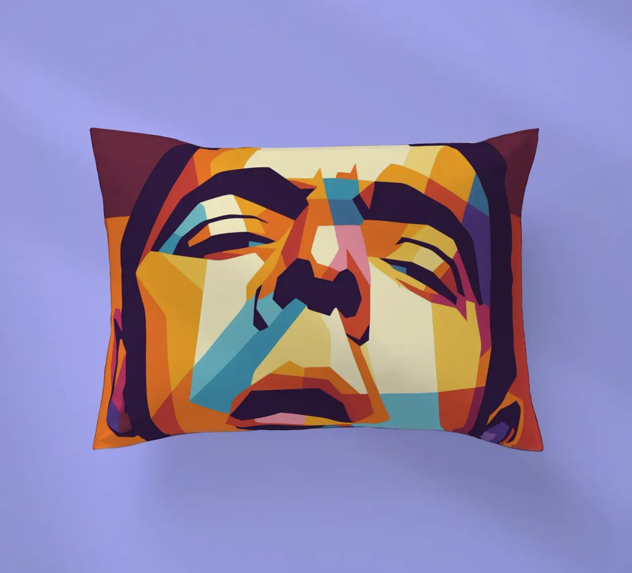 rowan atkinson retro pop art wpap cuscino da aiswa