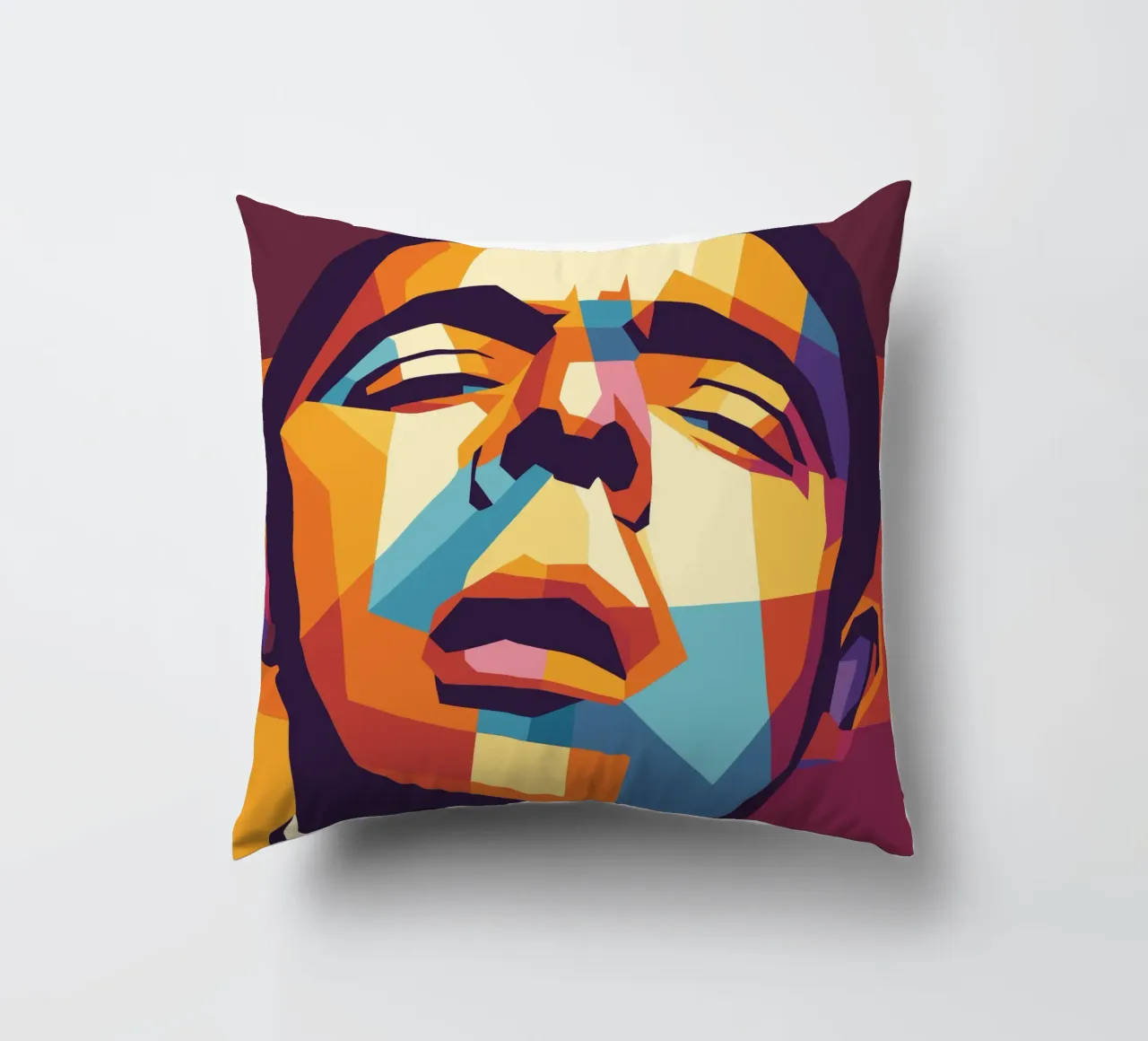 rowan atkinson retro pop art wpap cuscino da aiswa