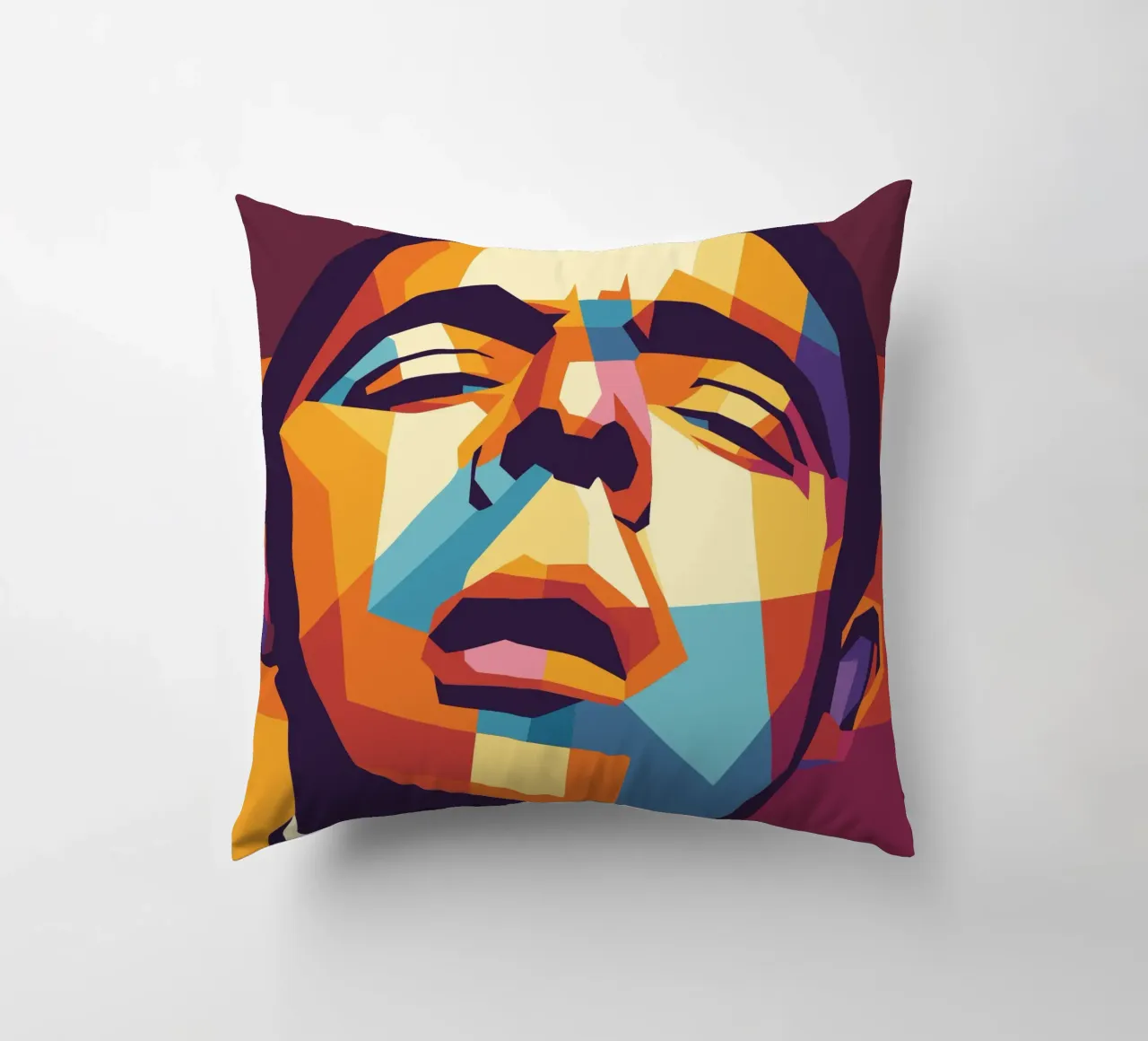rowan atkinson retro pop art wpap cuscino da aiswa