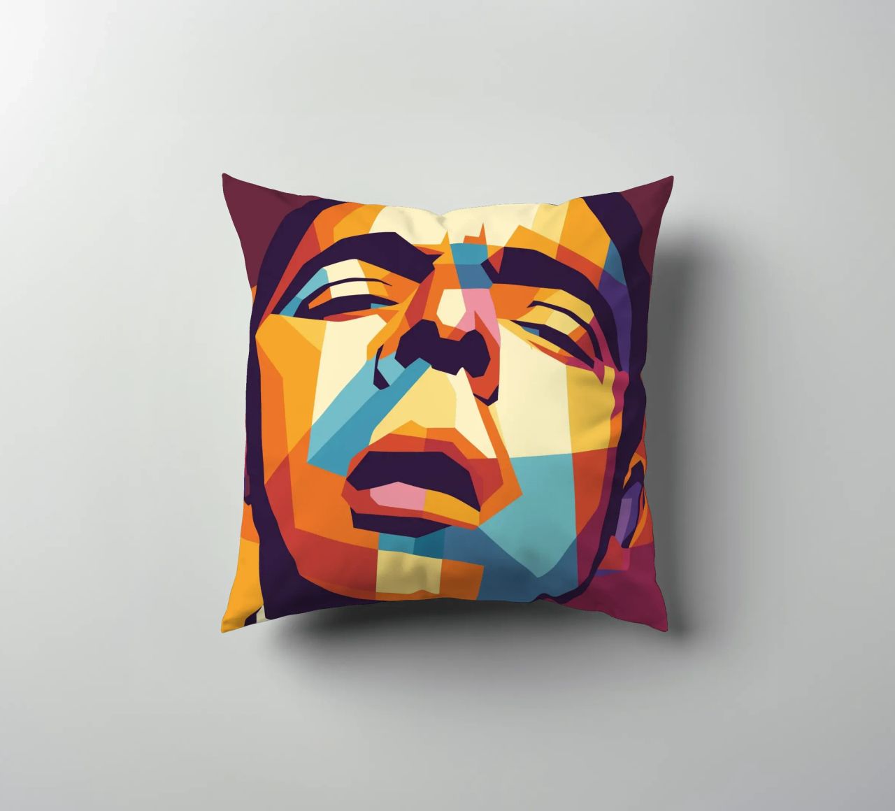rowan atkinson retro pop art wpap cuscino da aiswa