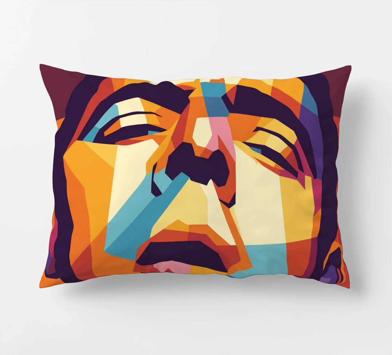 rowan atkinson retro pop art wpap cuscino da aiswa