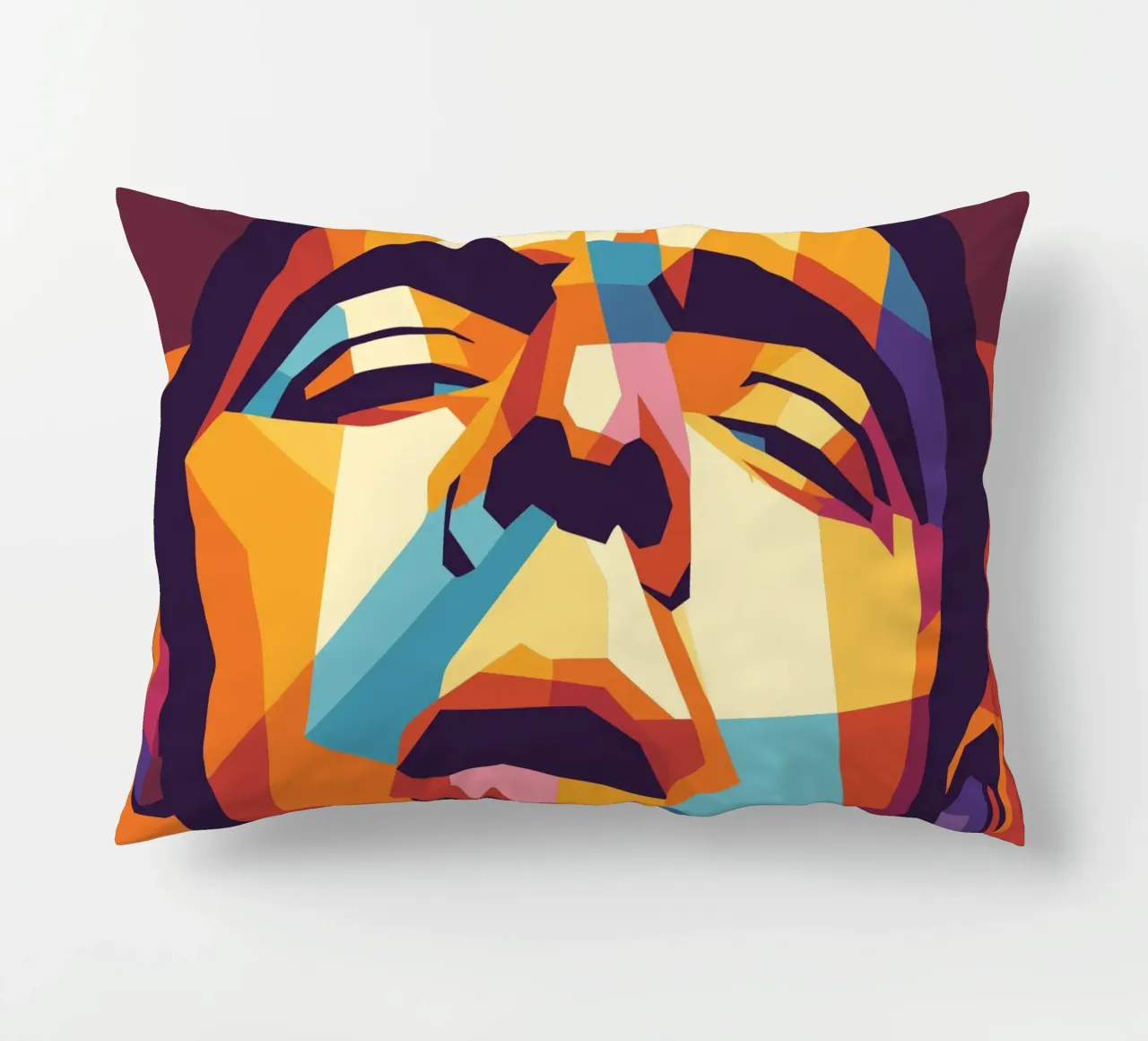 rowan atkinson retro pop kunst wpap Kissen von aiswa