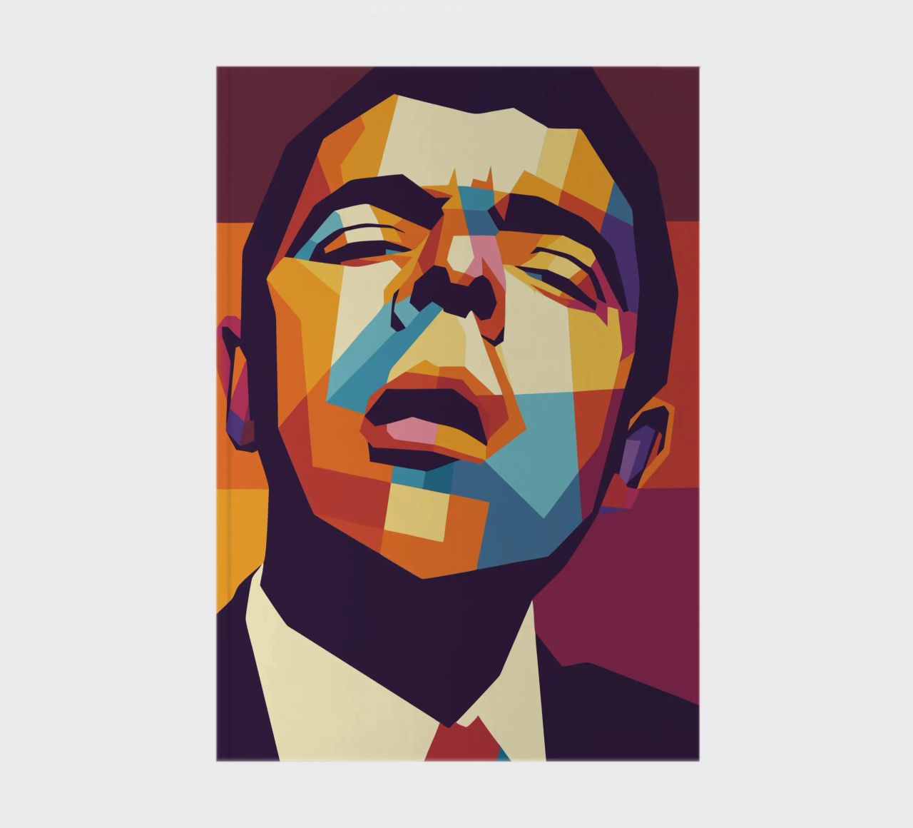 rowan atkinson retro pop art wpap notebook by aiswa