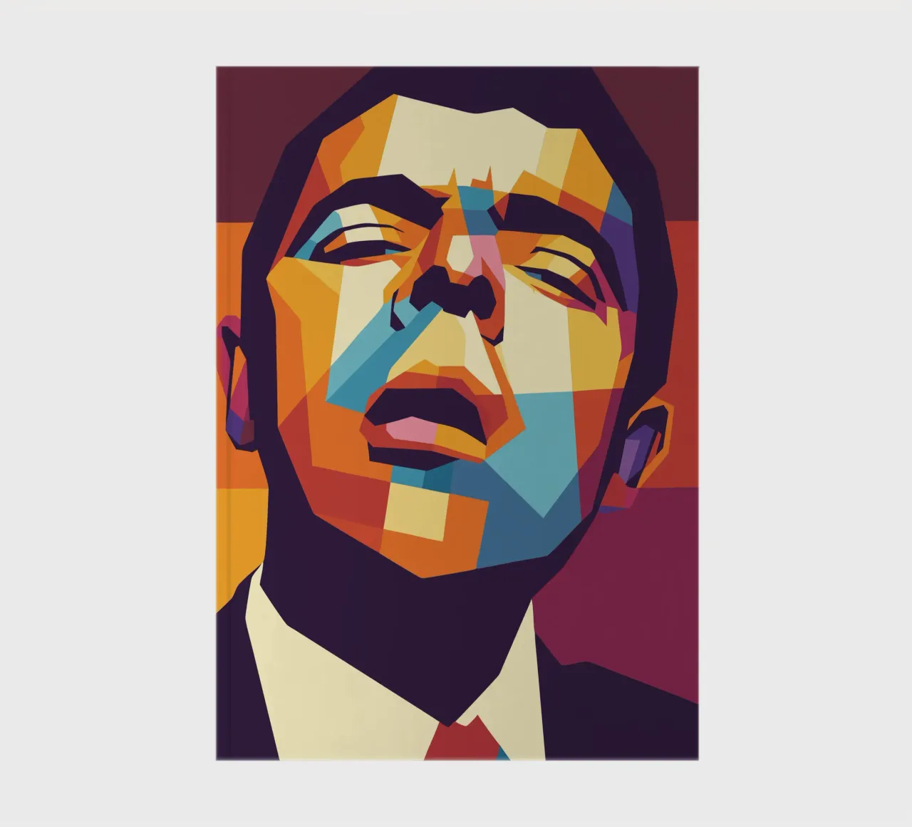 rowan atkinson retro pop art wpap notebook by aiswa