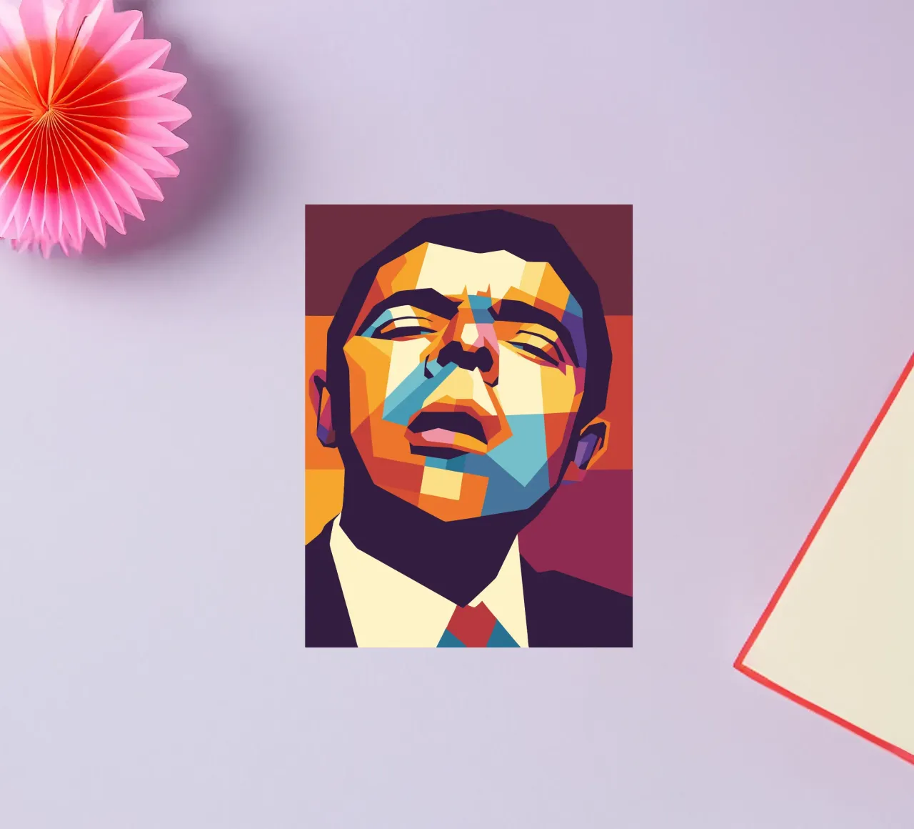 rowan atkinson retro pop art wpap adesivo da aiswa