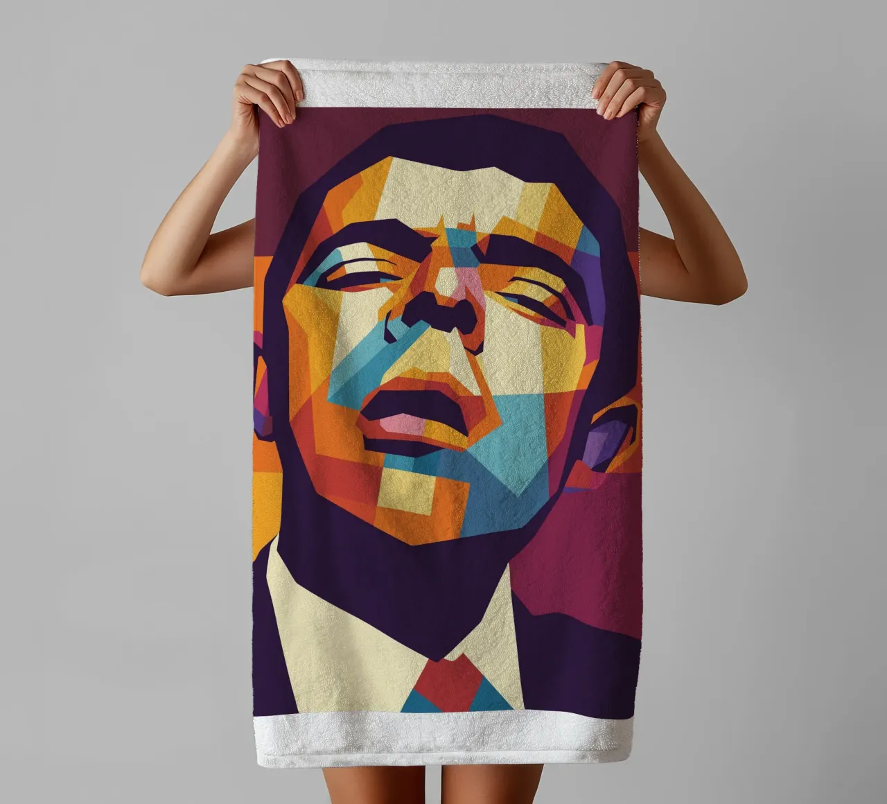 rowan atkinson retro pop art wpap towel by aiswa