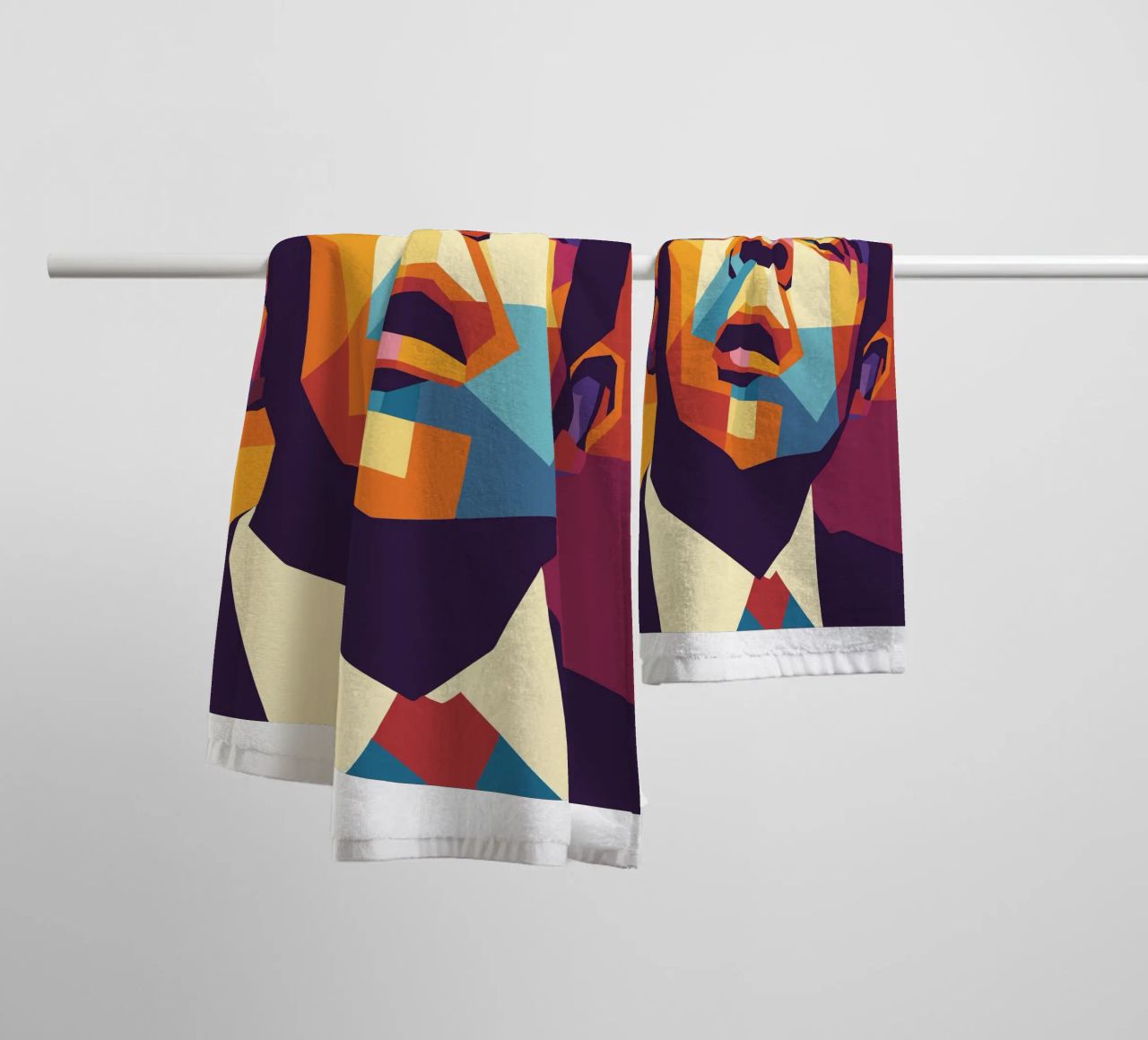 rowan atkinson retro pop art wpap asciugamano da bagno da aiswa