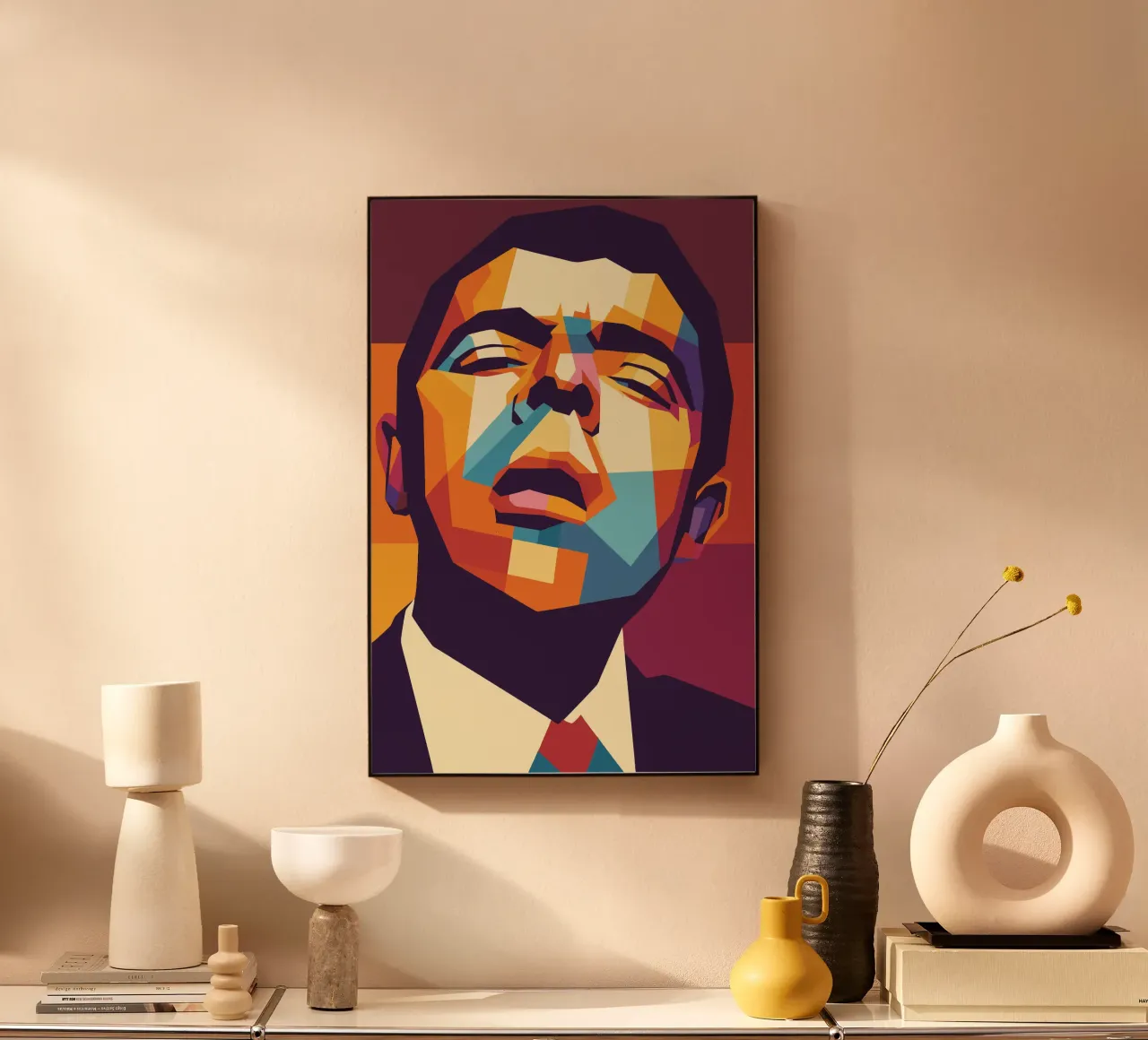 rowan atkinson retro pop art wpap plexiglass da aiswa