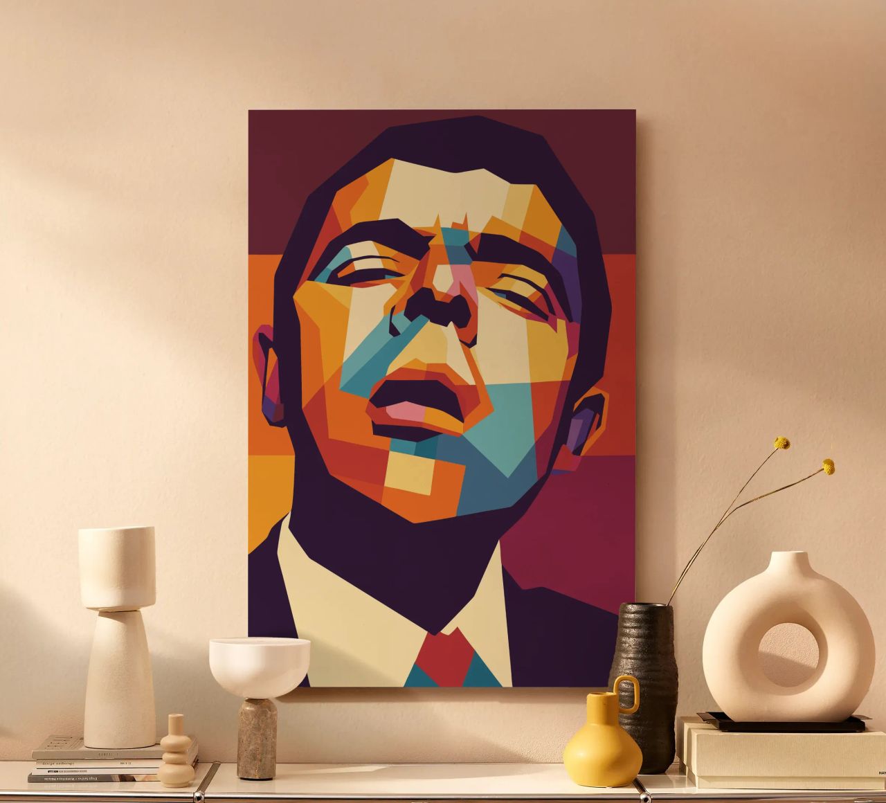 rowan atkinson retro pop art wpap alluminio dibond da aiswa
