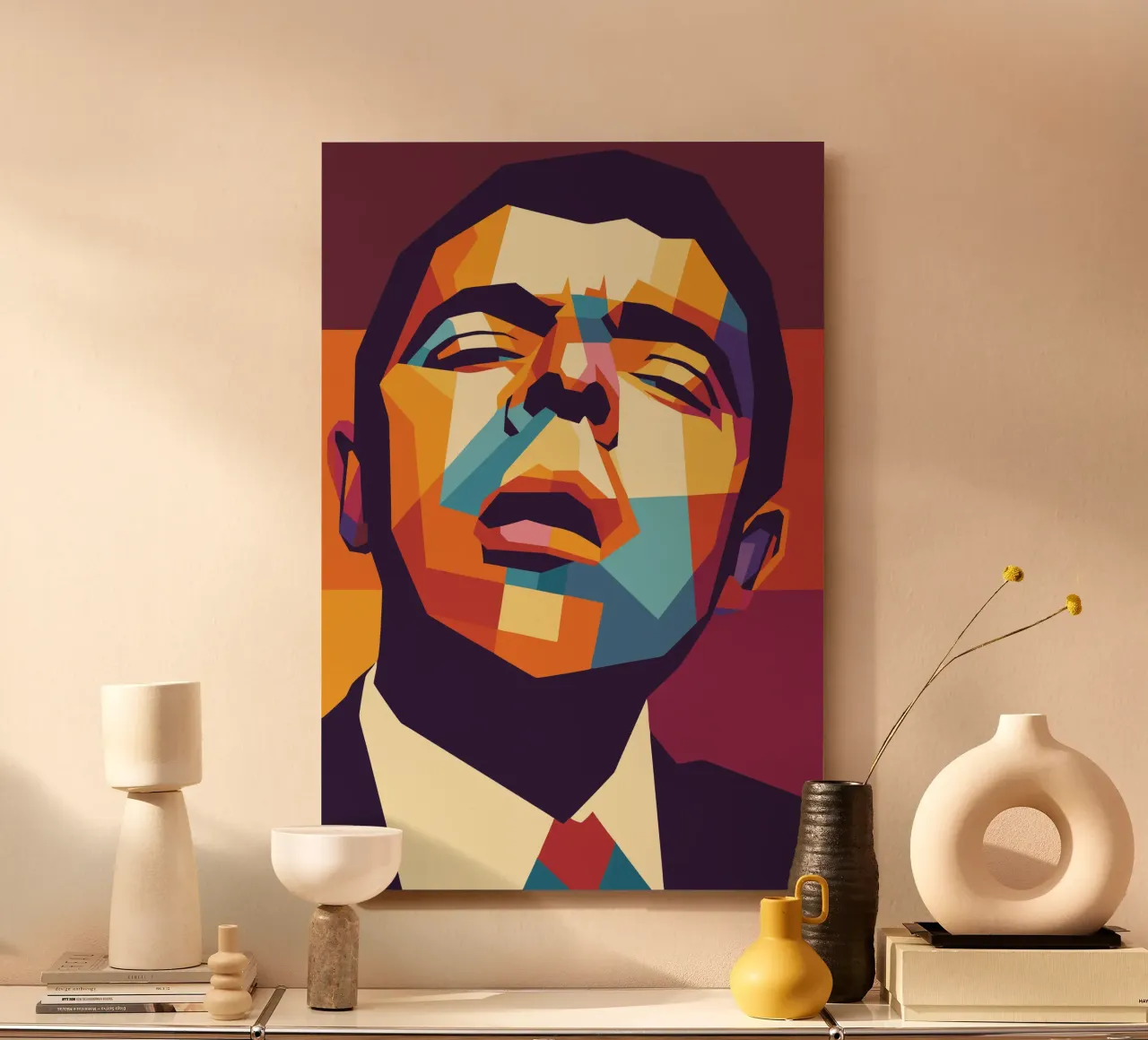 rowan atkinson retro pop kunst wpap Alu-Dibond von aiswa