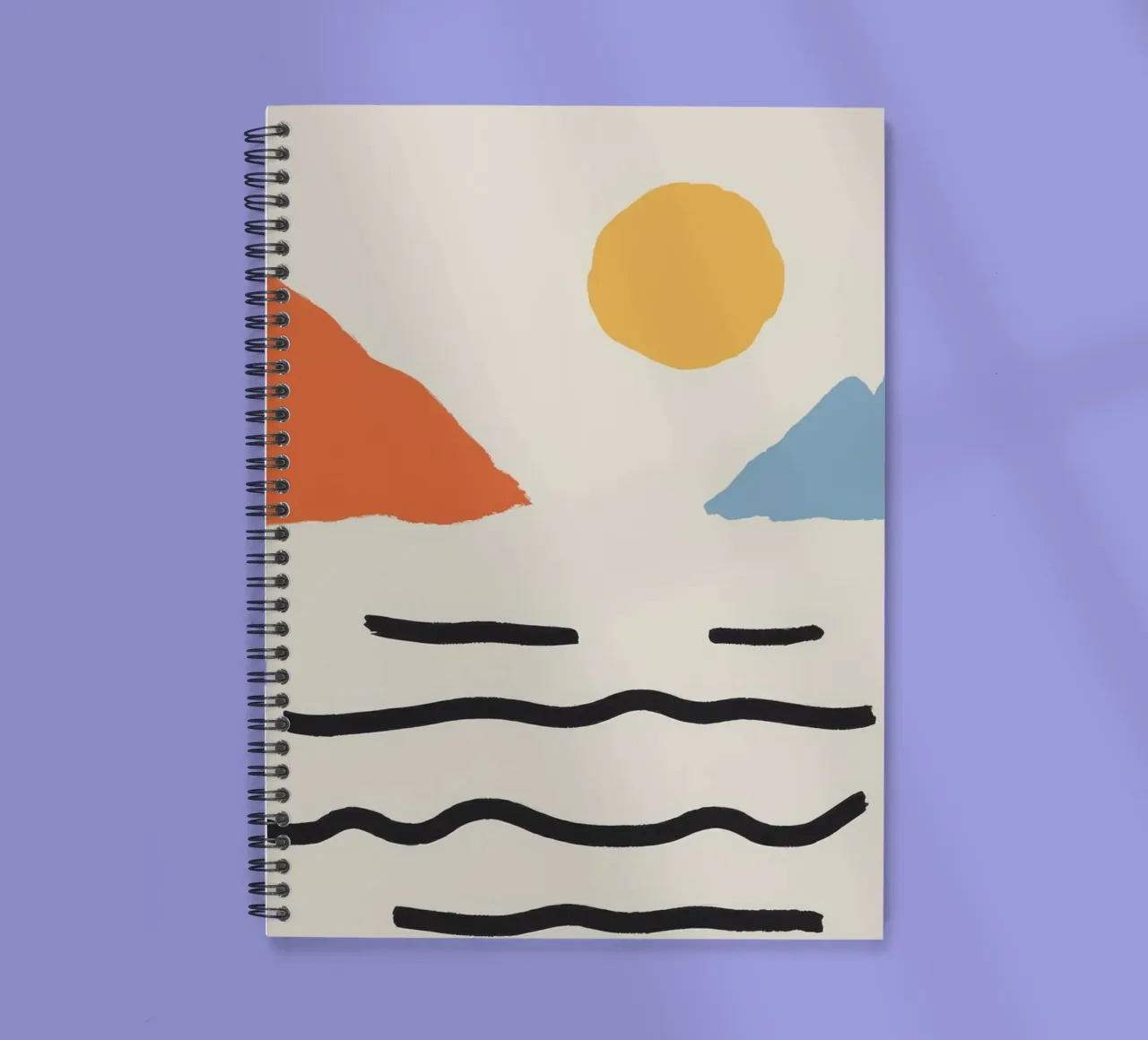 Fragmented Sea Horizon spiral notebook by Stone Patina