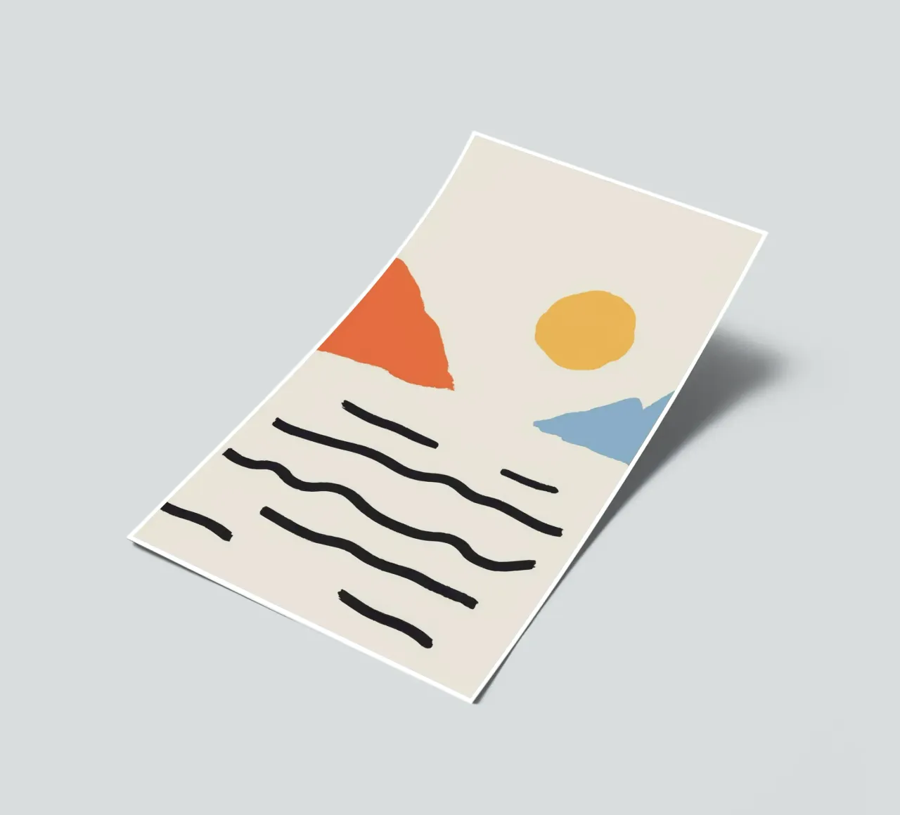 Fragmentierter Meereshorizont Stickerbogen von Stone Patina