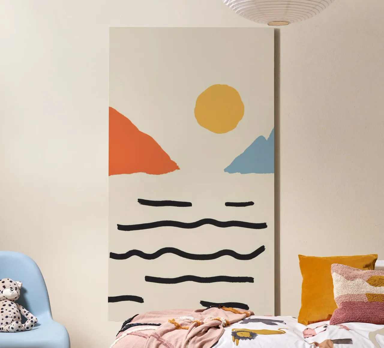 Gefragmenteerde zeehorizon canvas van Stone Patina