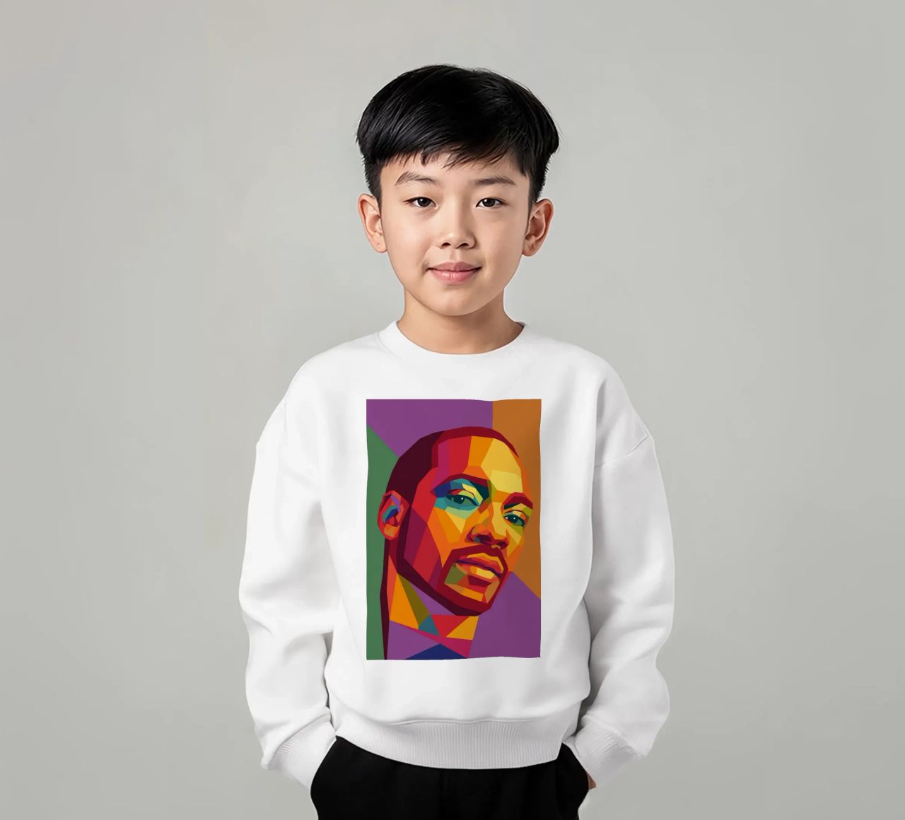 snoop retro pop art wpap felpa bambino da aiswa