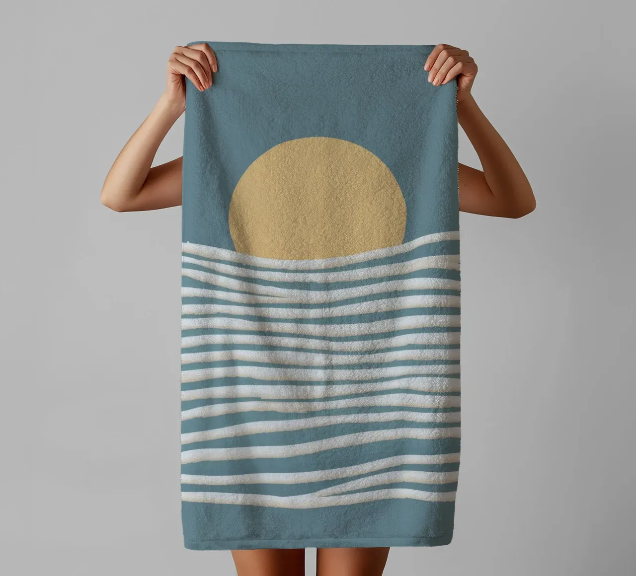 Golden Wave Cadence towel by Stone Patina