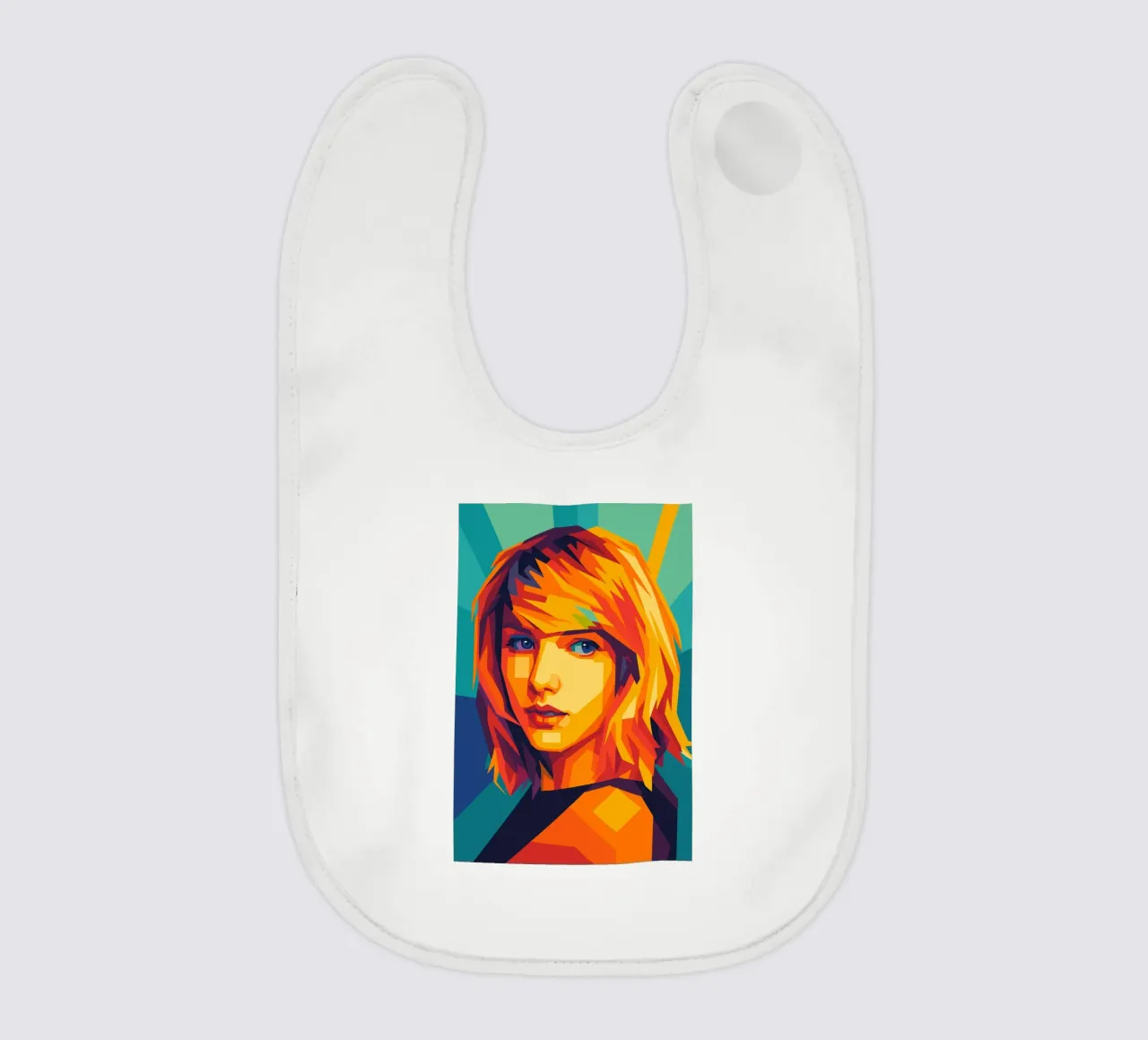 swift retro pop art wpap baby bib by aiswa