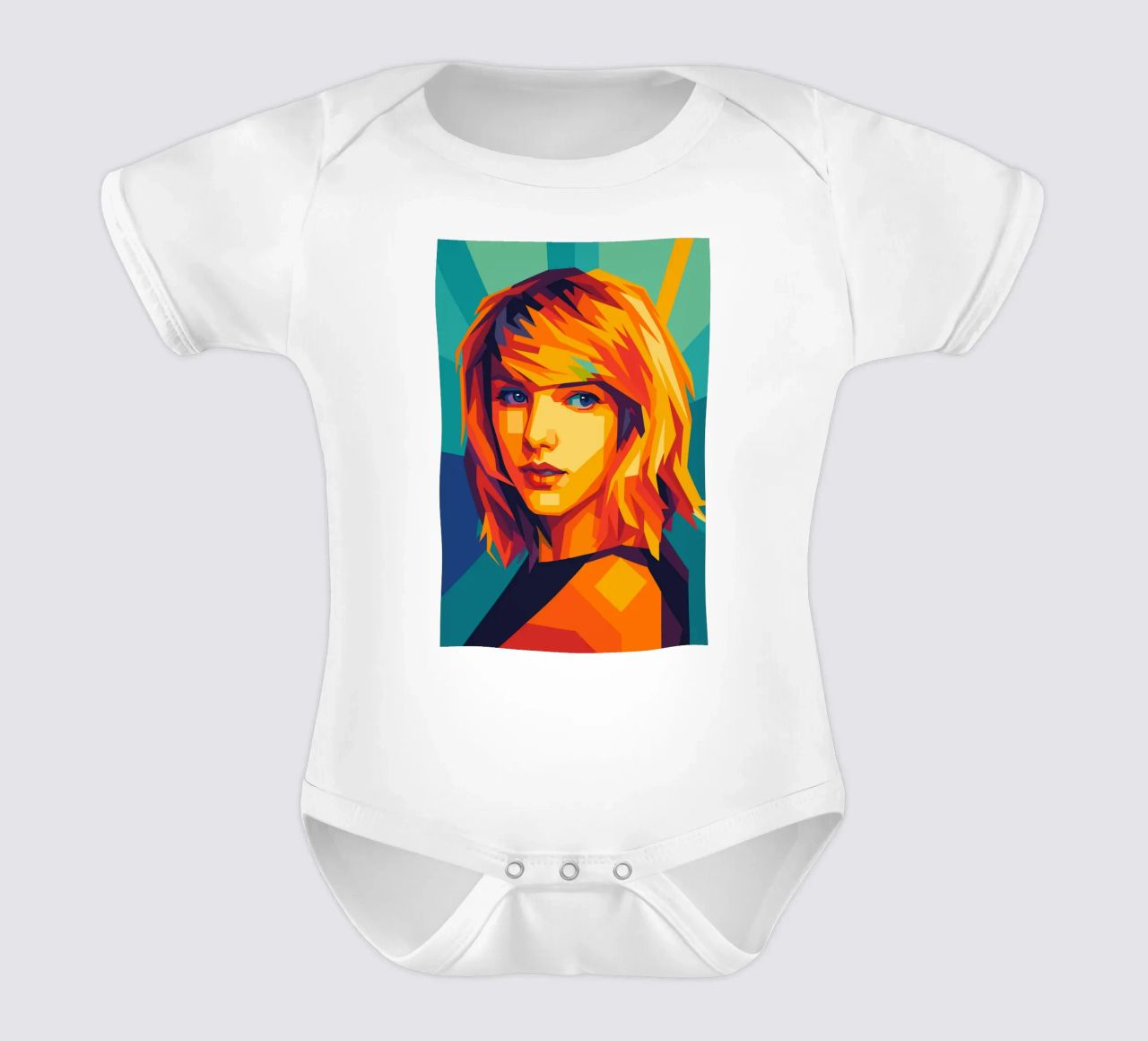 swift retro pop art wpap body neonato maniche corte da aiswa
