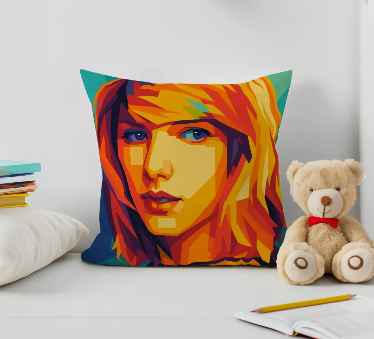 Mauersegler retro pop art wpap Kissen von aiswa