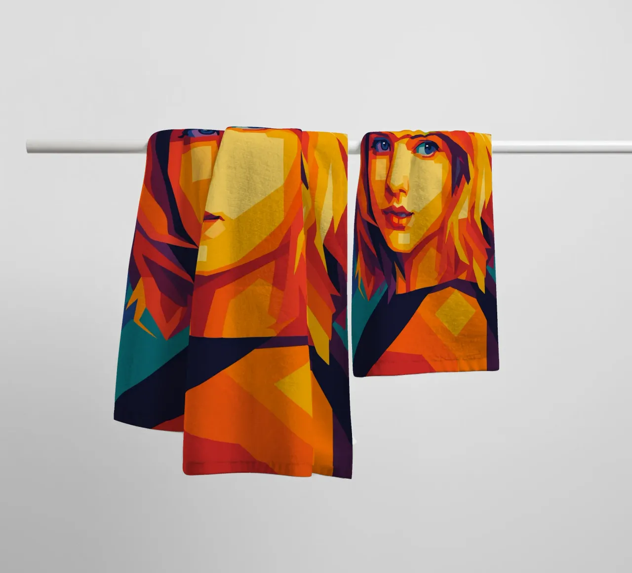 Mauersegler retro pop art wpap Handtuch von aiswa