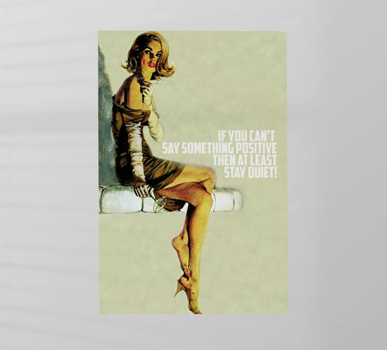 If You Can't Say Something pellicola backlit da Gallery Print and Art Limited
