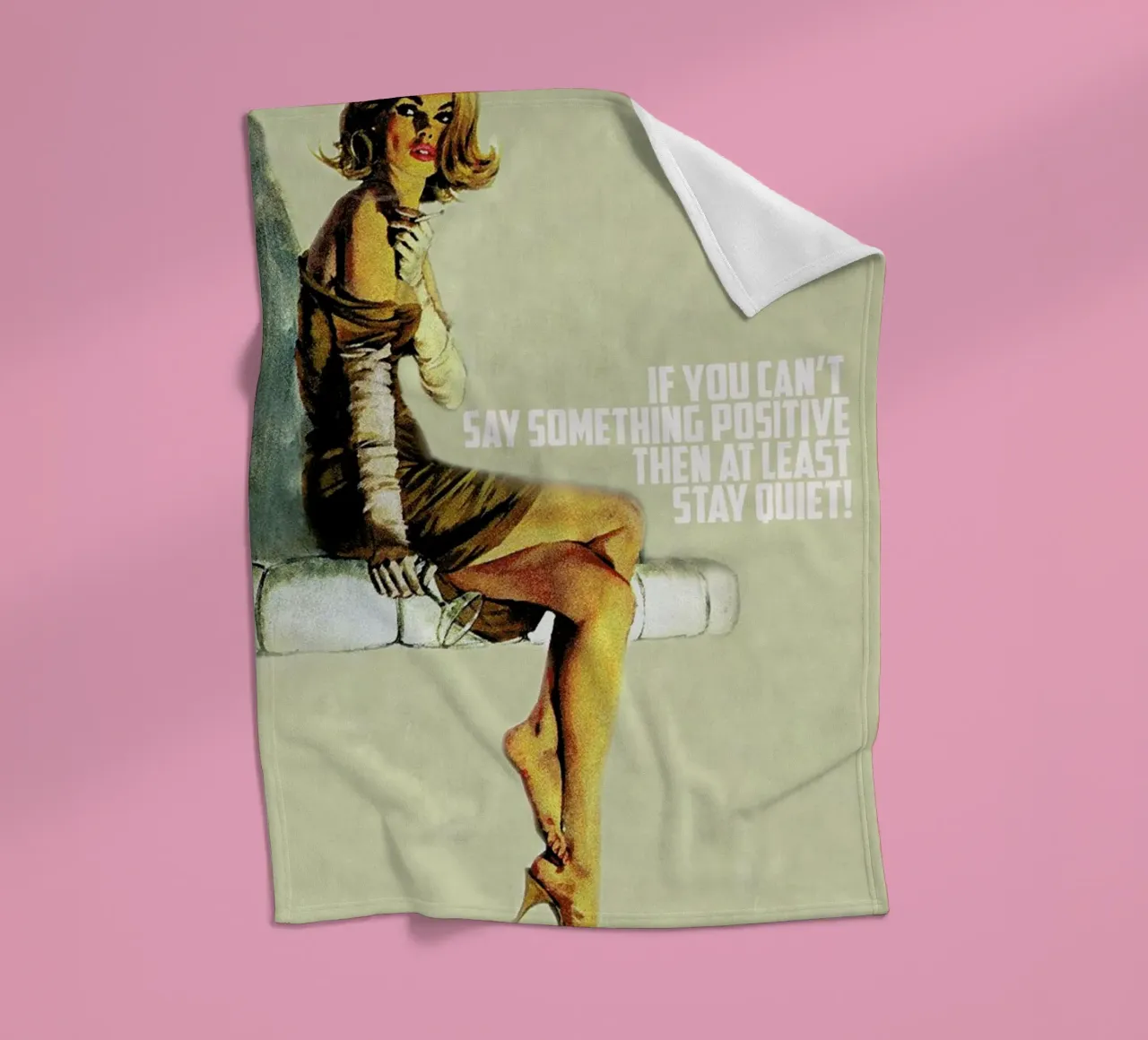 If You Can't Say Something coperta in pile da Gallery Print and Art Limited