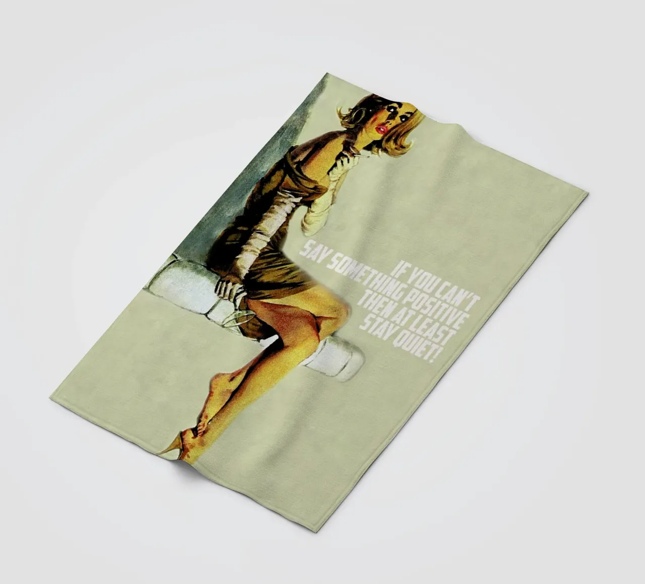 If You Can't Say Something coperta in pile da Gallery Print and Art Limited
