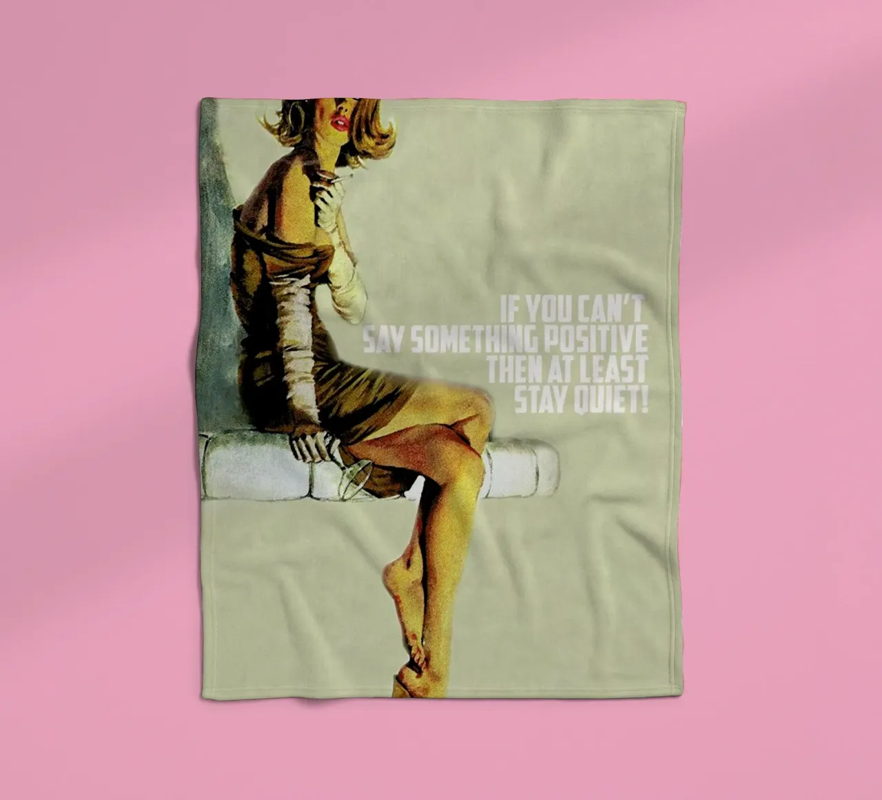 If You Can't Say Something coperta in pile da Gallery Print and Art Limited