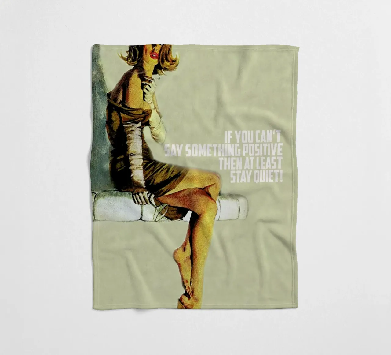 If You Can't Say Something coperta in pile da Gallery Print and Art Limited