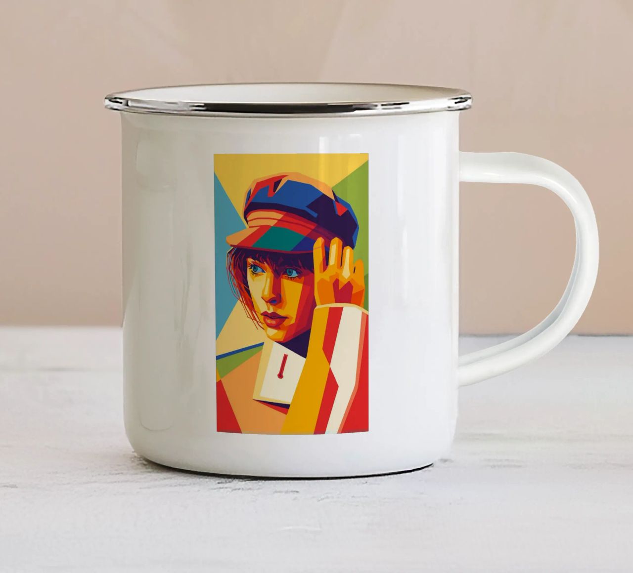 swifties retro pop art wpap tazza in smalto da aiswa