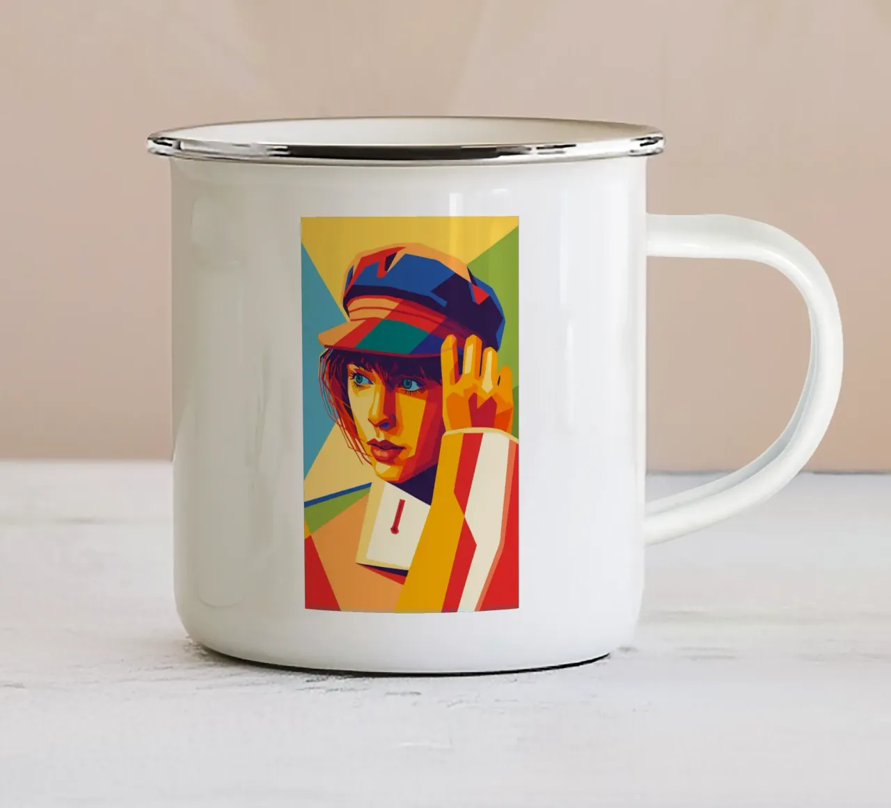 swifties retro pop art wpap tazza in smalto da aiswa