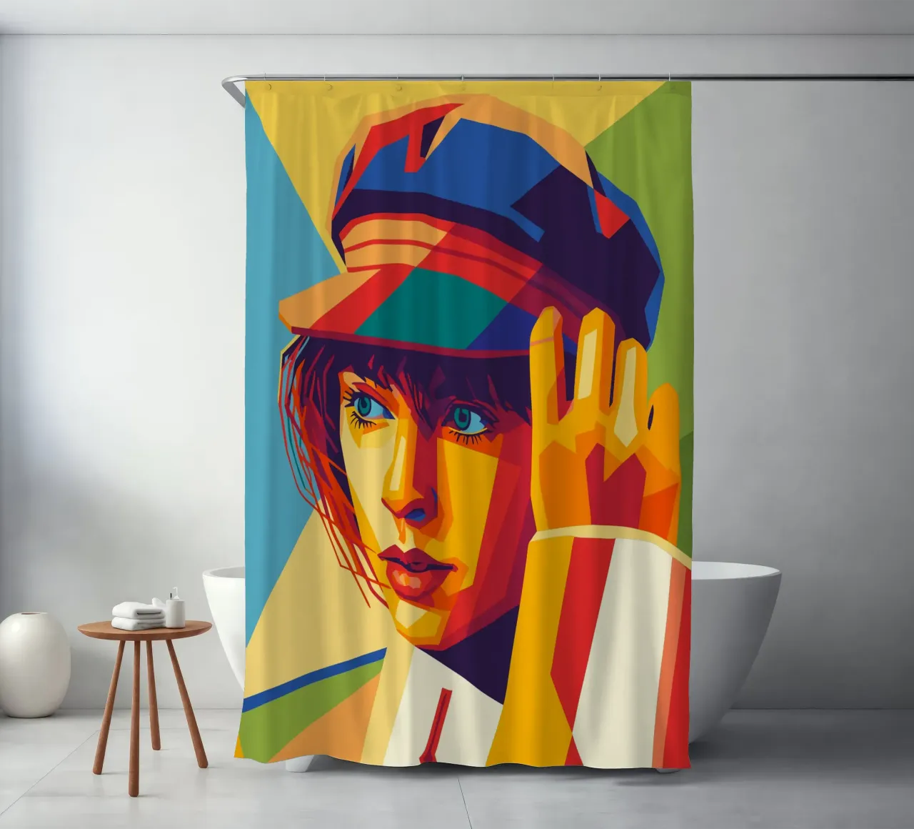 swifties retro pop art wpap cortina de baño de aiswa