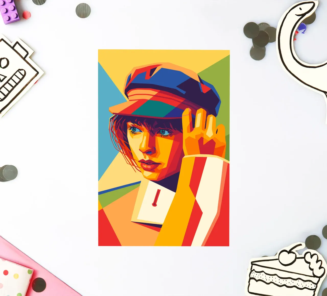 swifties retro pop art wpap adesivo da aiswa